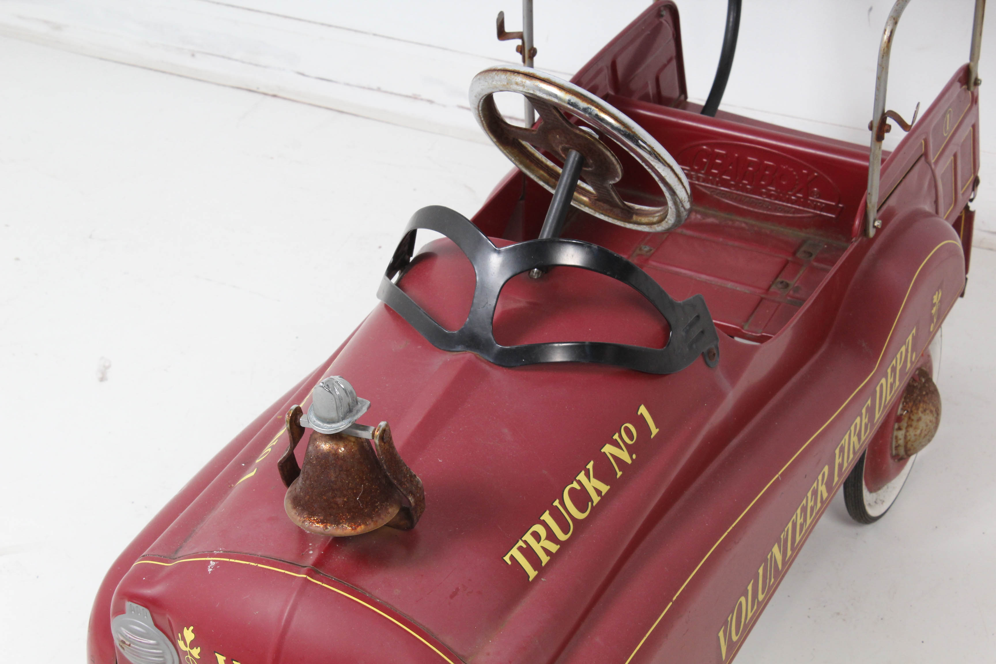 Vintage Gearbox Fire Truck Pedal Car