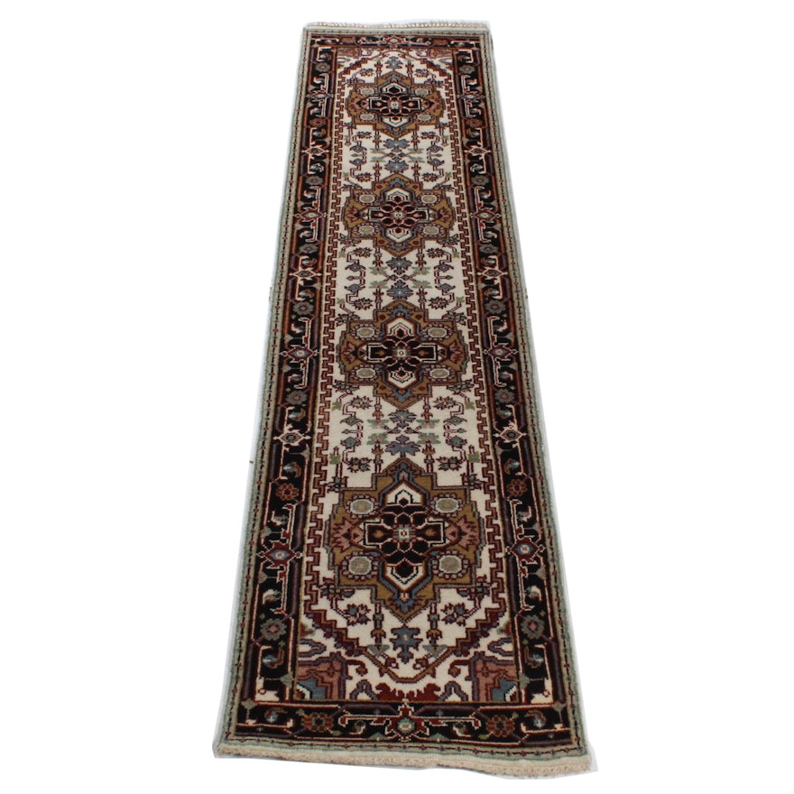 Hand-Knotted Bakhshayesh Heriz Runner Rug