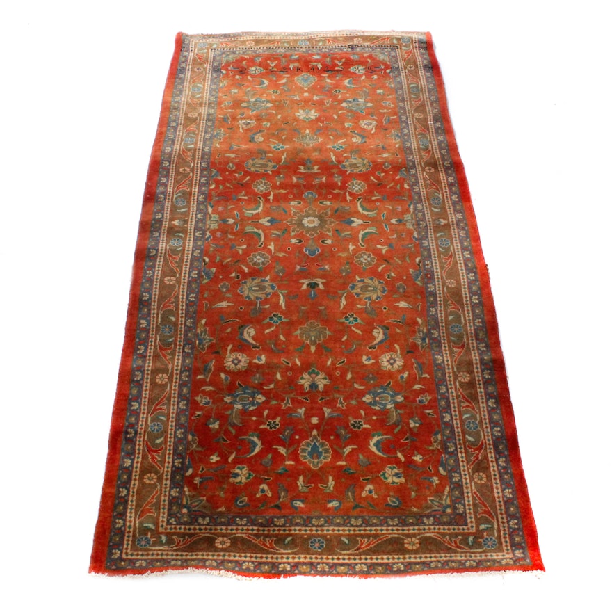 Vintage Hand-Knotted Persian Sarouk Rug