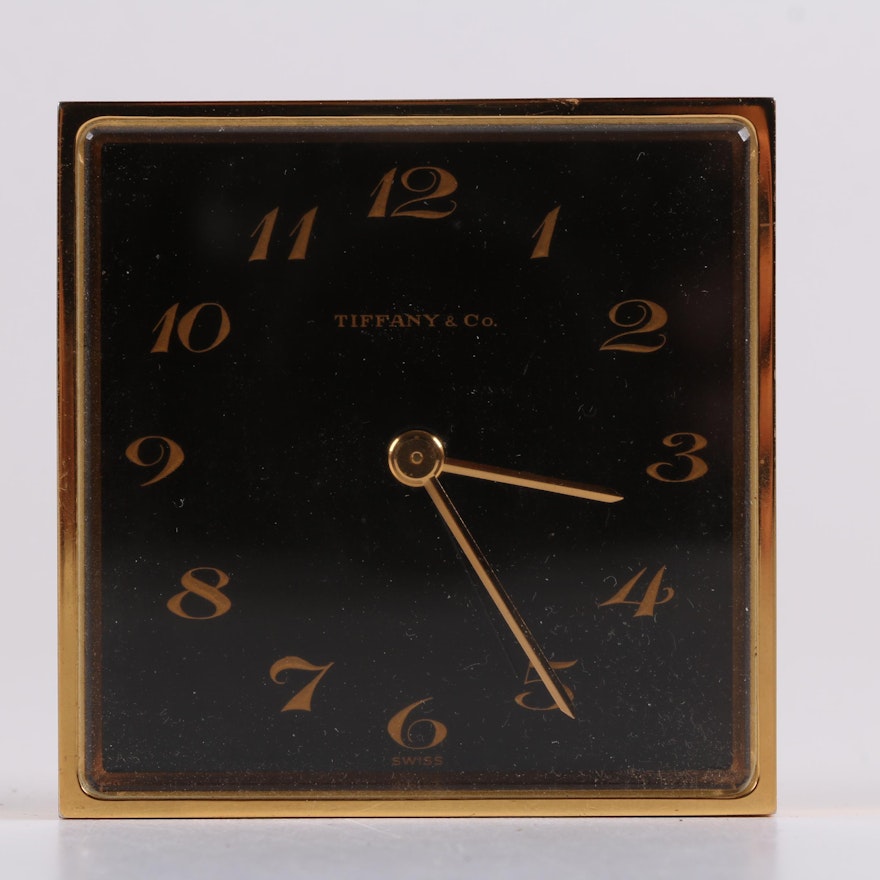 Vintage Tiffany & Co. Brass Alarm Clock