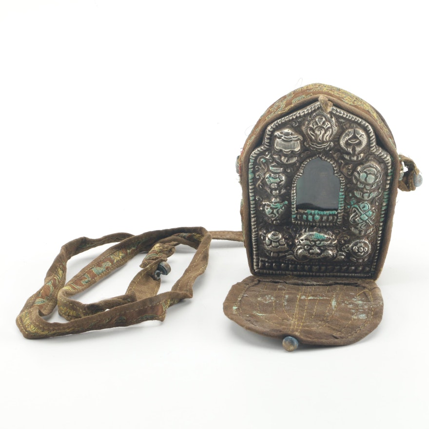 Tibetan Gau Portable Shrine with Cloth Case