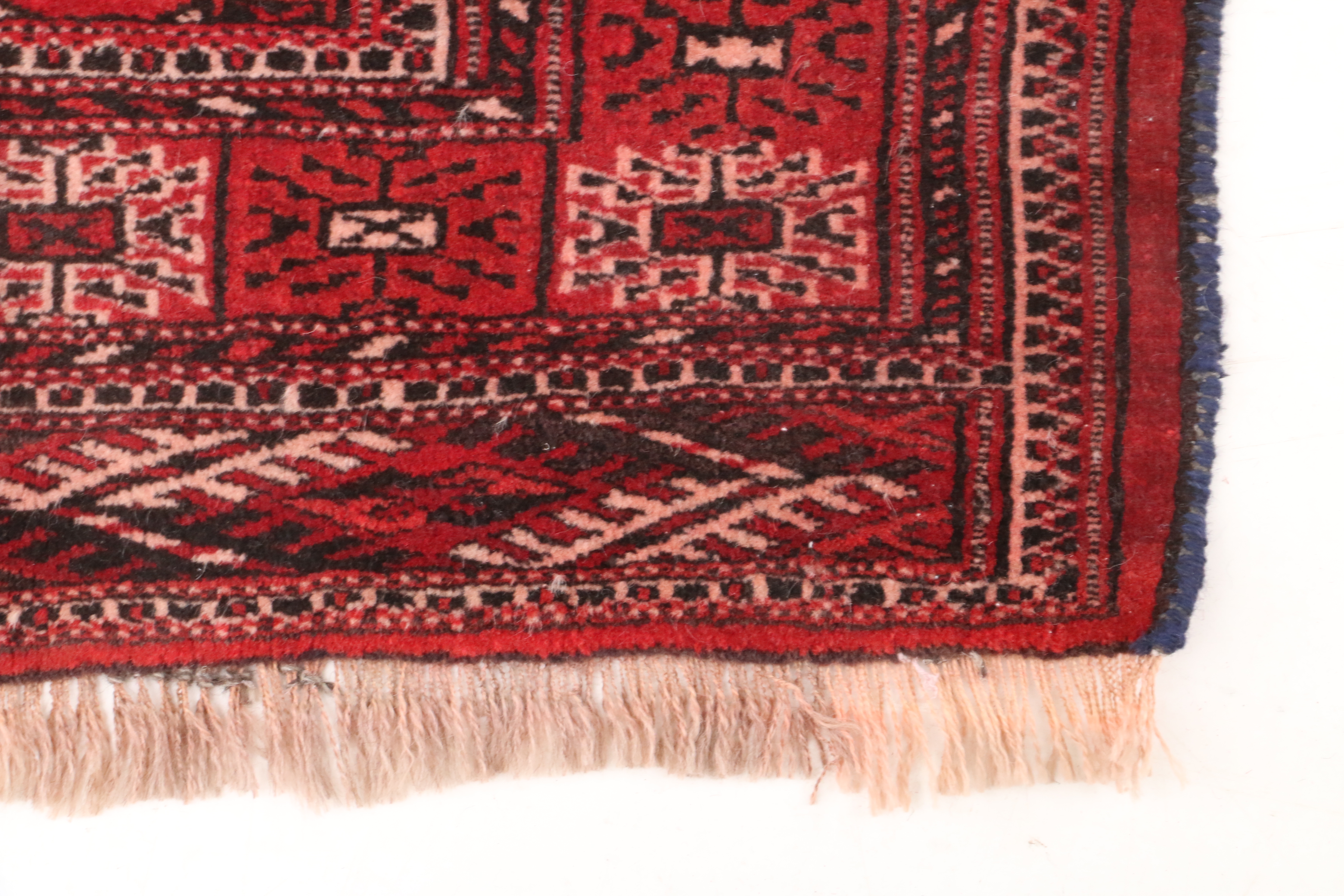 Hand-Knotted Afghan Bokhara Rug Fragment