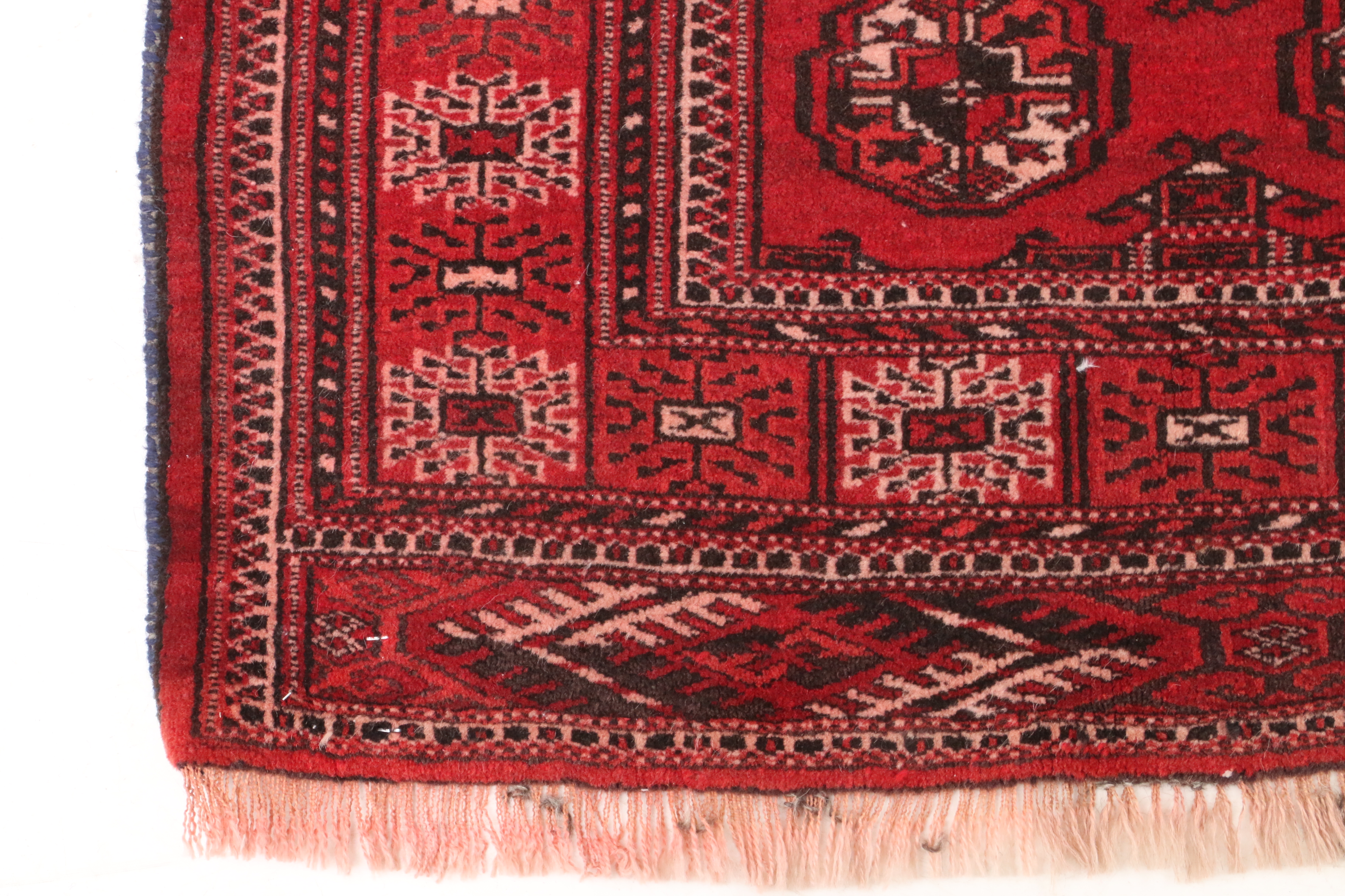 Hand-Knotted Afghan Bokhara Rug Fragment