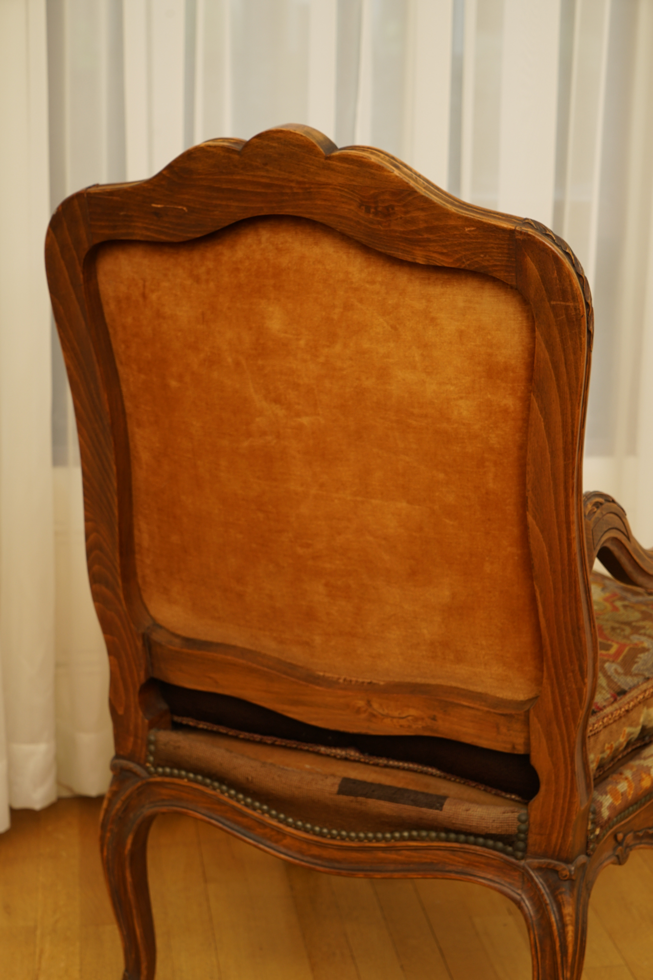 Louis XV Style Armchair with Needlepoint Upholstery