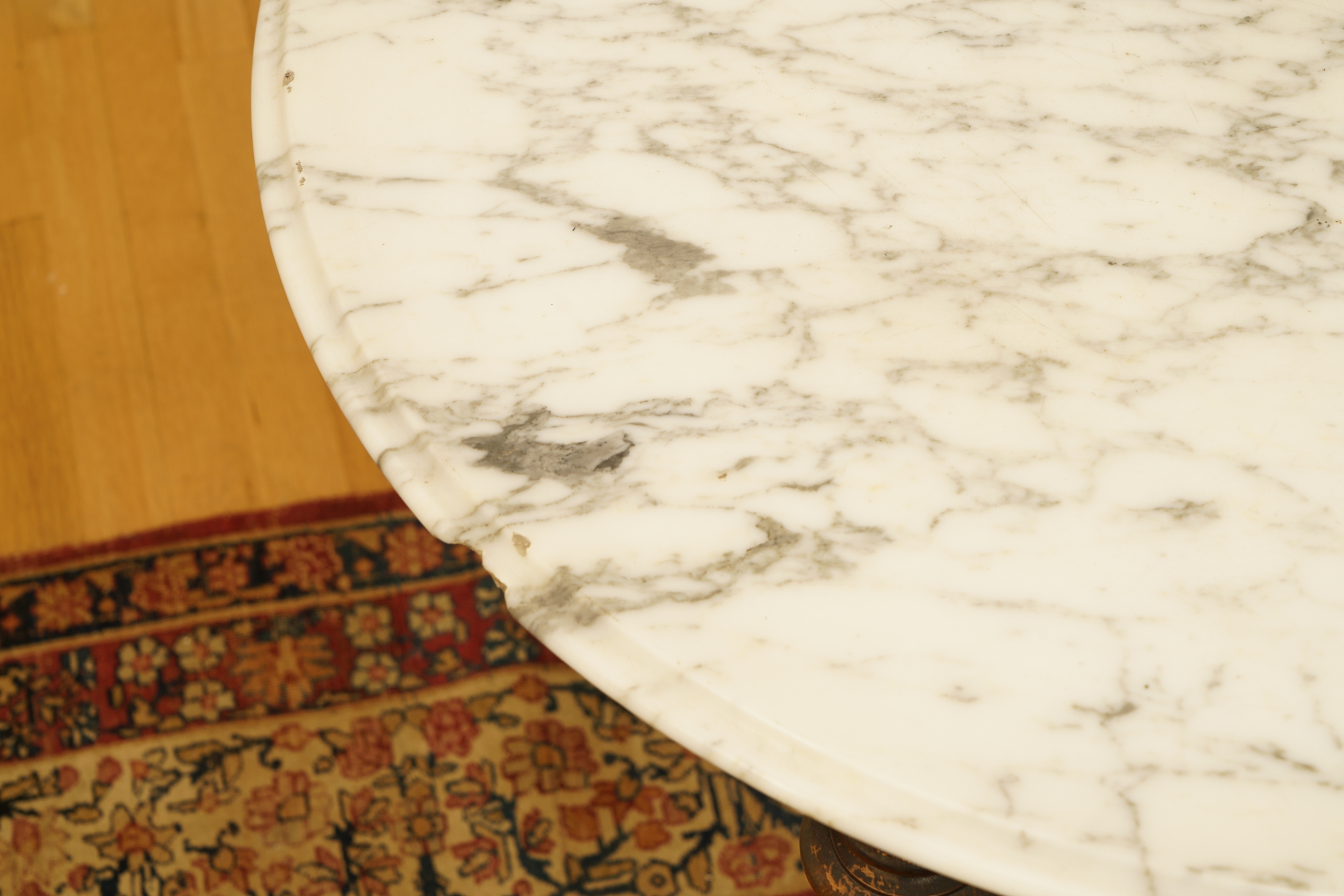 Federal Style Stone Top Accent Table