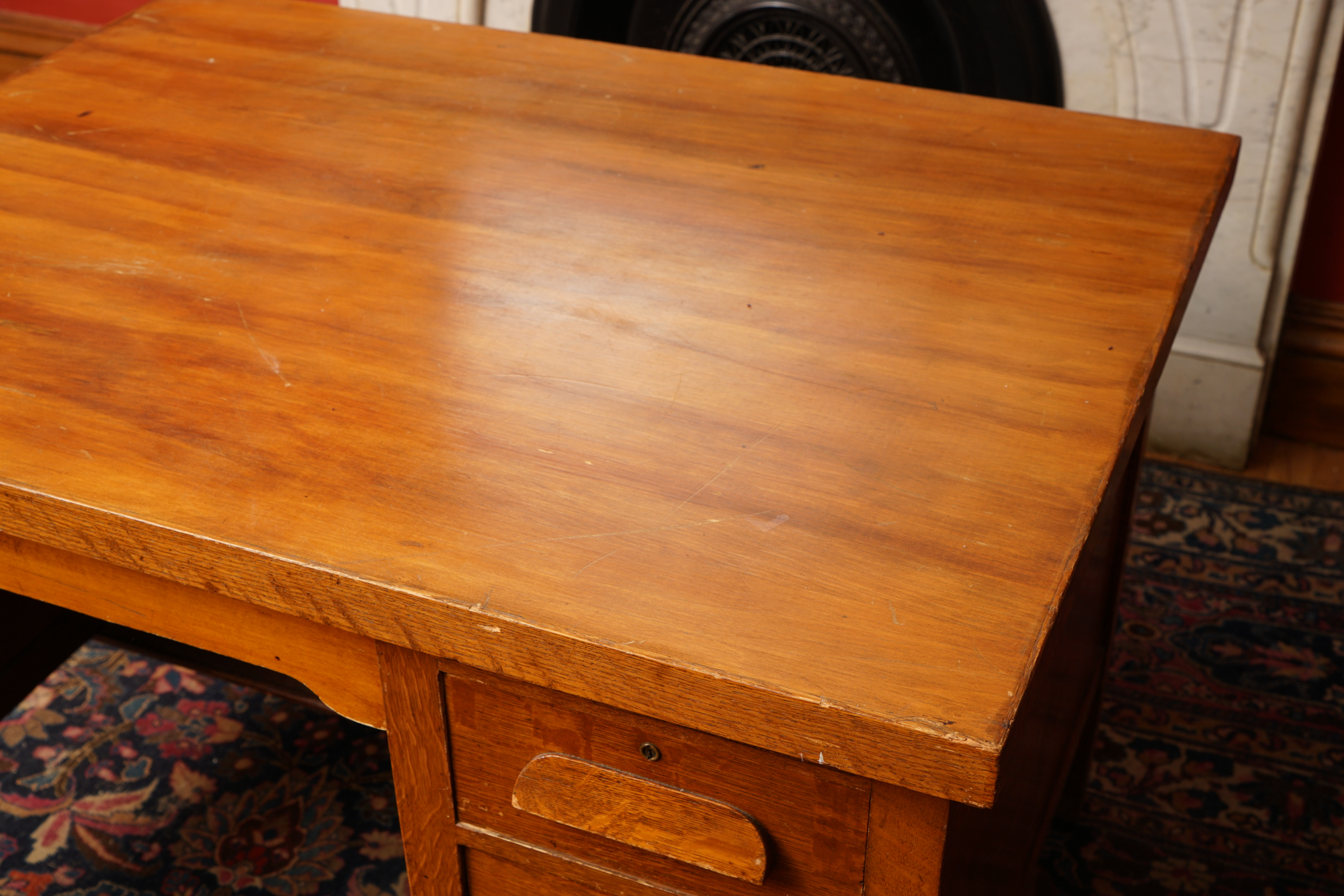 Vintage Tiger Oak Desk