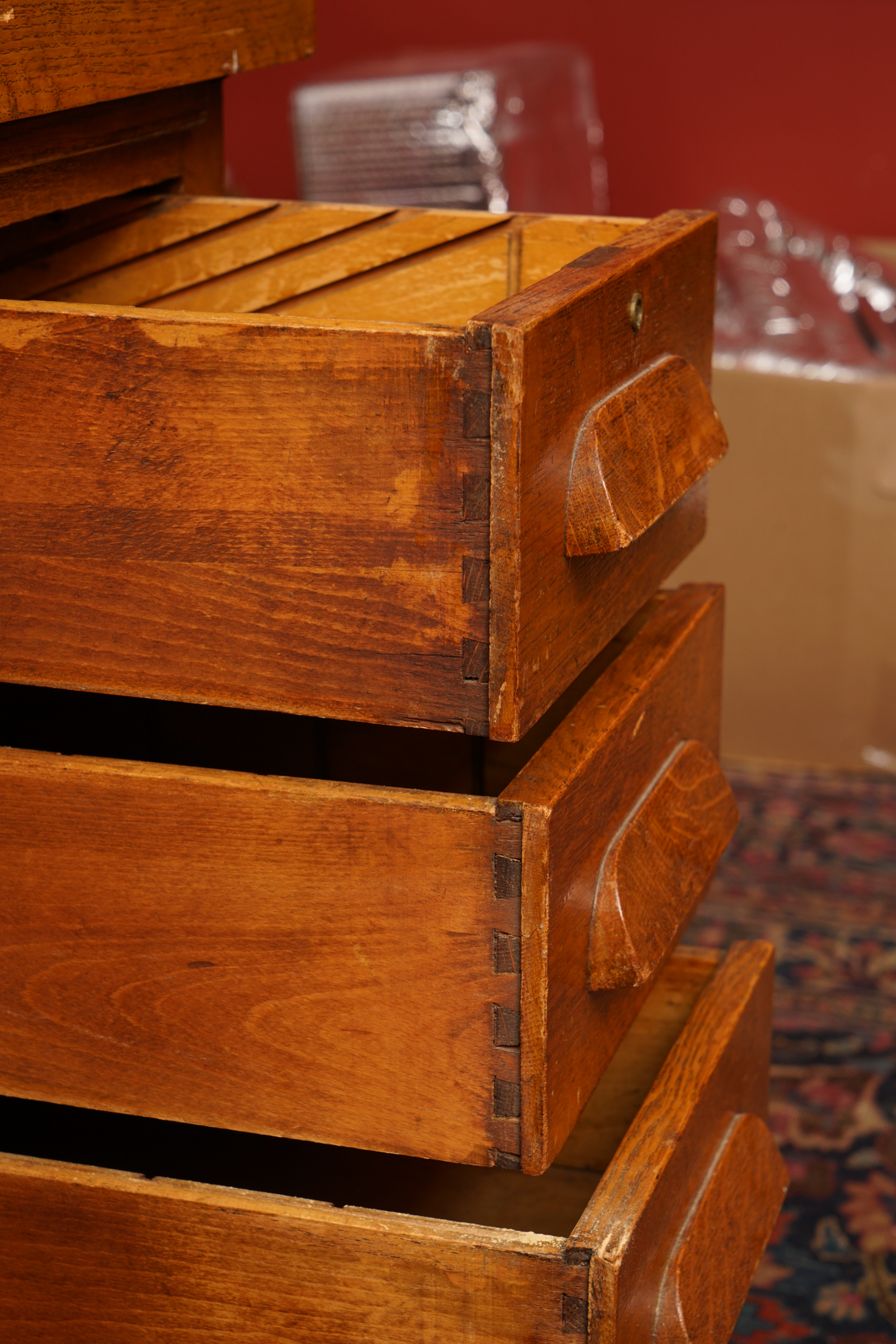 Vintage Tiger Oak Desk