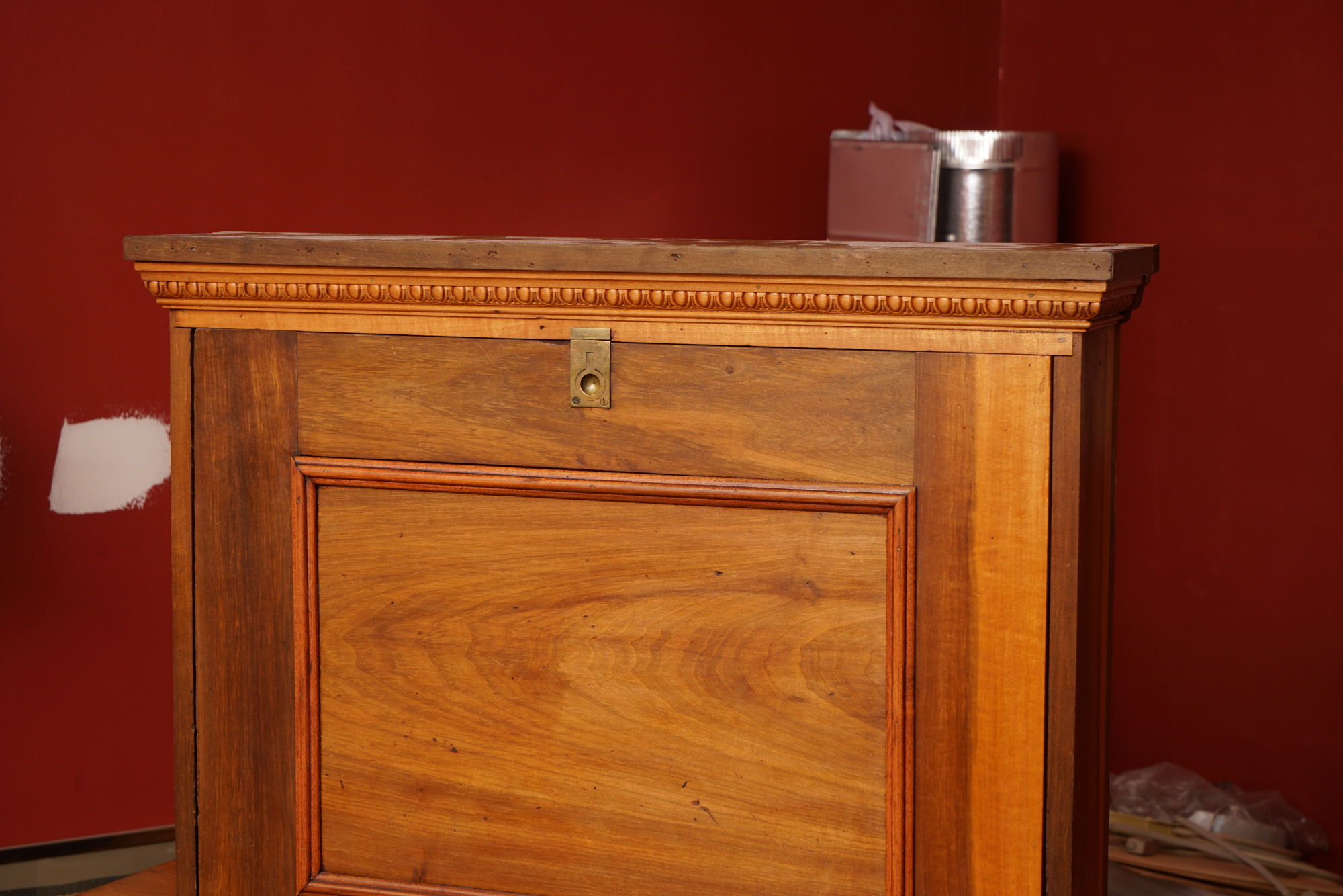 Mahogany Wall Mount Drop Front Desk