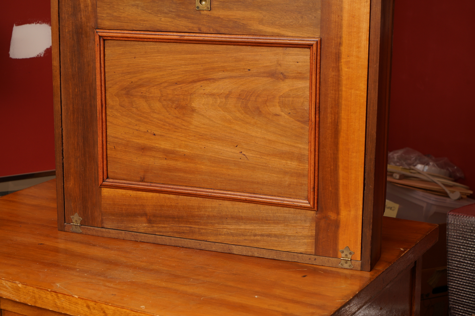 Mahogany Wall Mount Drop Front Desk