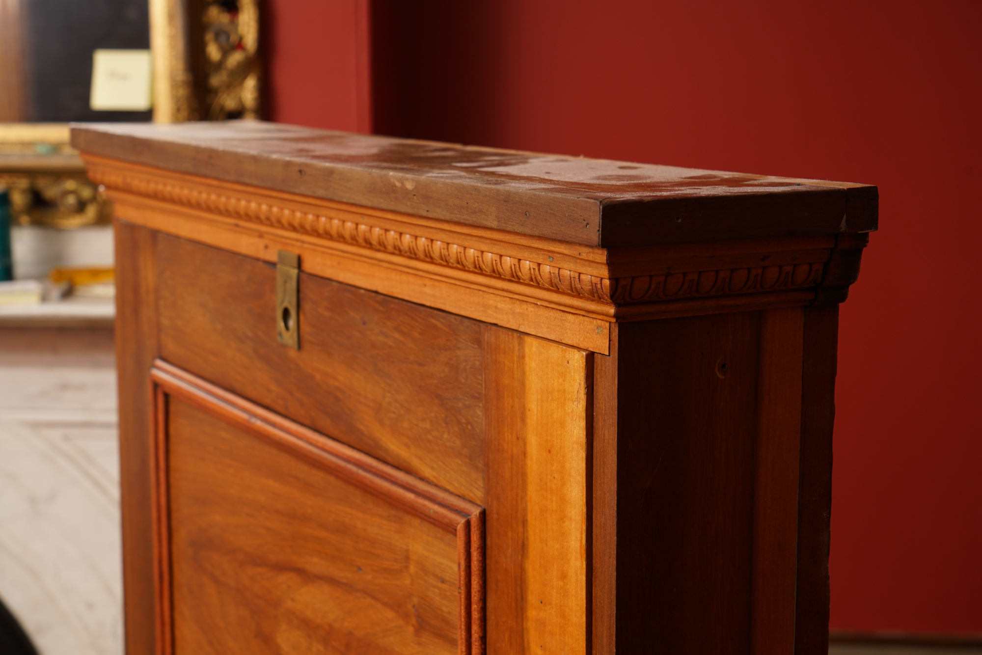 Mahogany Wall Mount Drop Front Desk