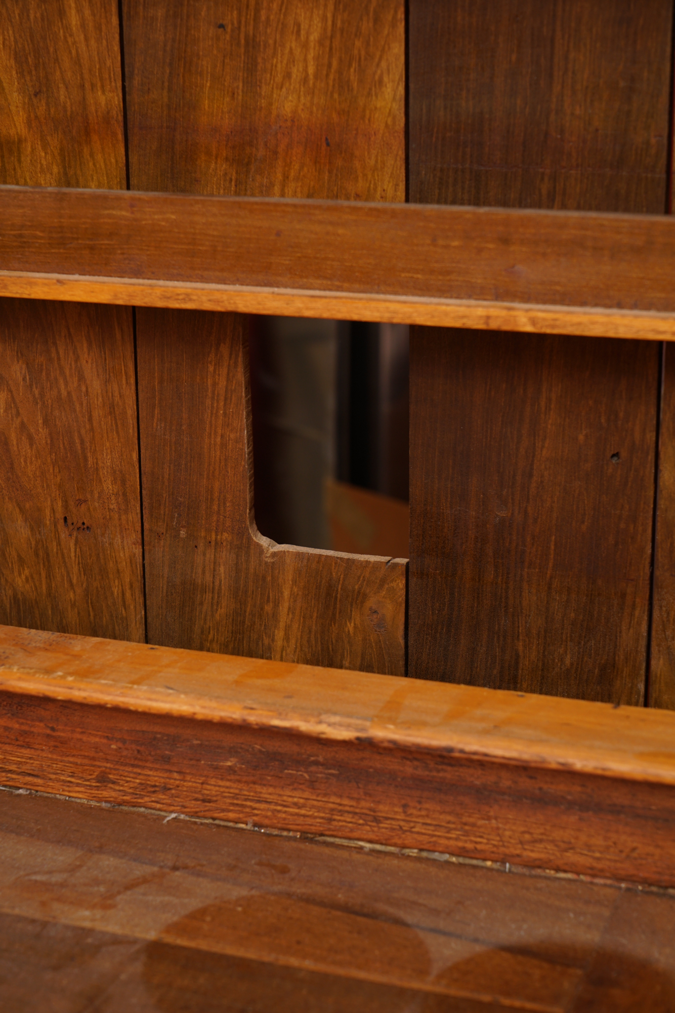 Mahogany Wall Mount Drop Front Desk