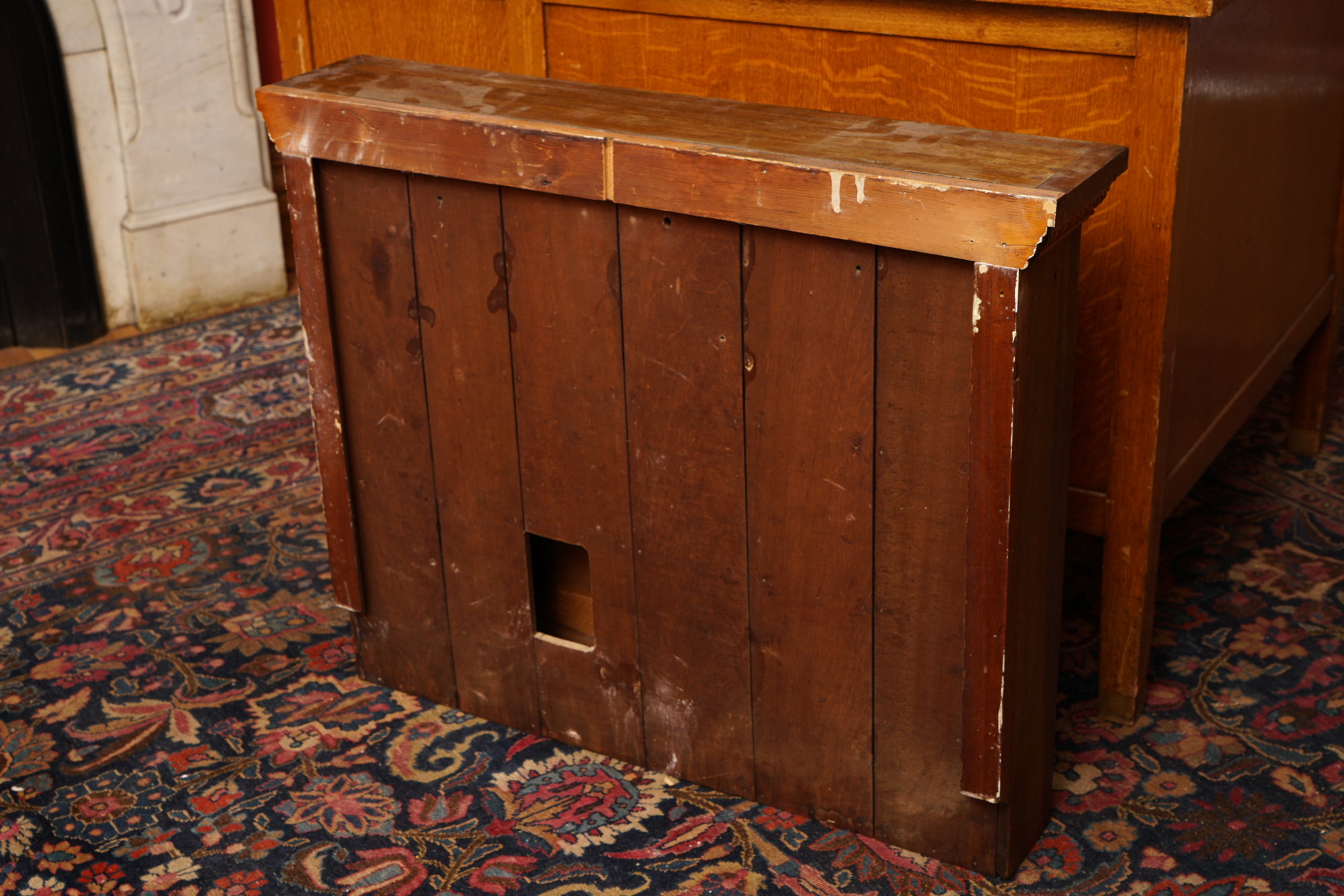 Mahogany Wall Mount Drop Front Desk