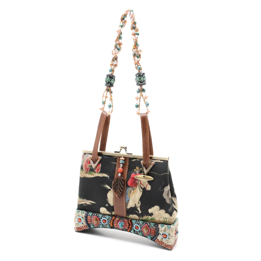 Mary Frances of San Francisco Cowboy Themed Embellished Handbag