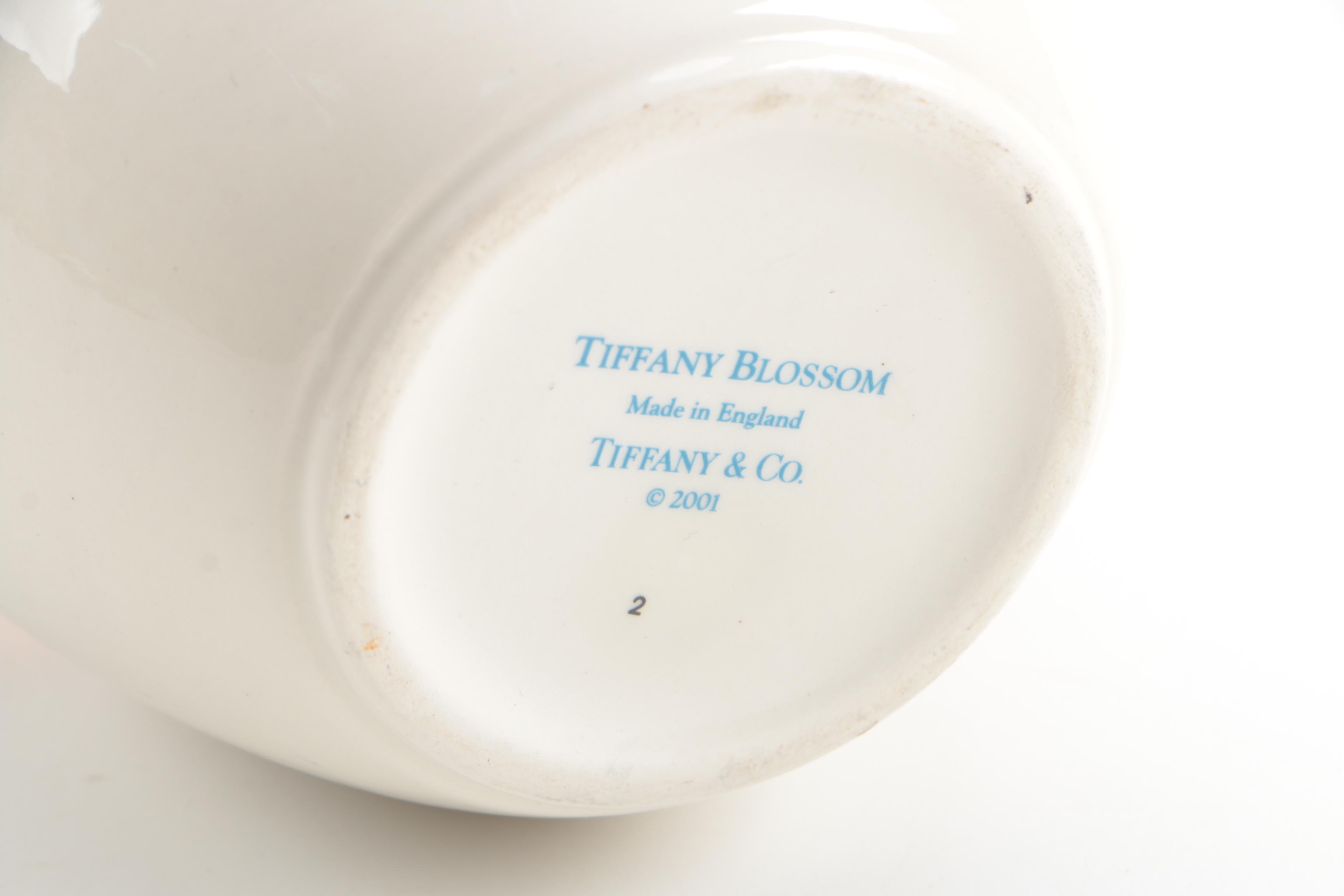 2001 Tiffany & Co. "Tiffany Blossom" Porcelain Vase