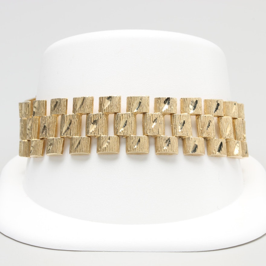 10K Yellow Gold Fancy Link Bracelet