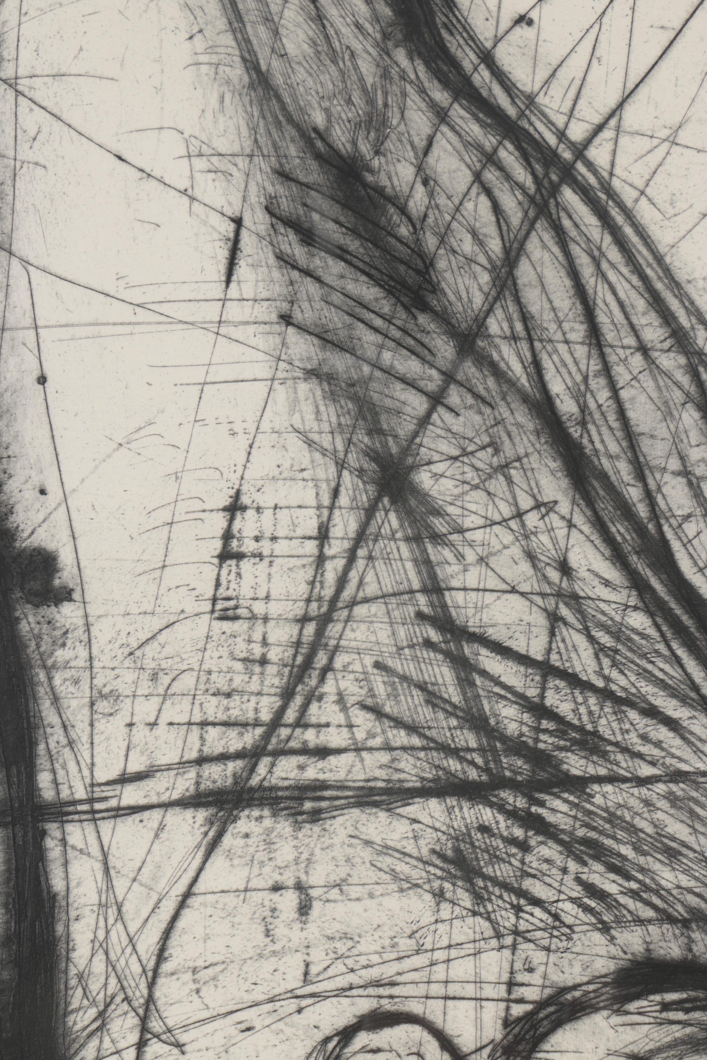 Sylvia Schuster Drypoint Engraving "Legs"