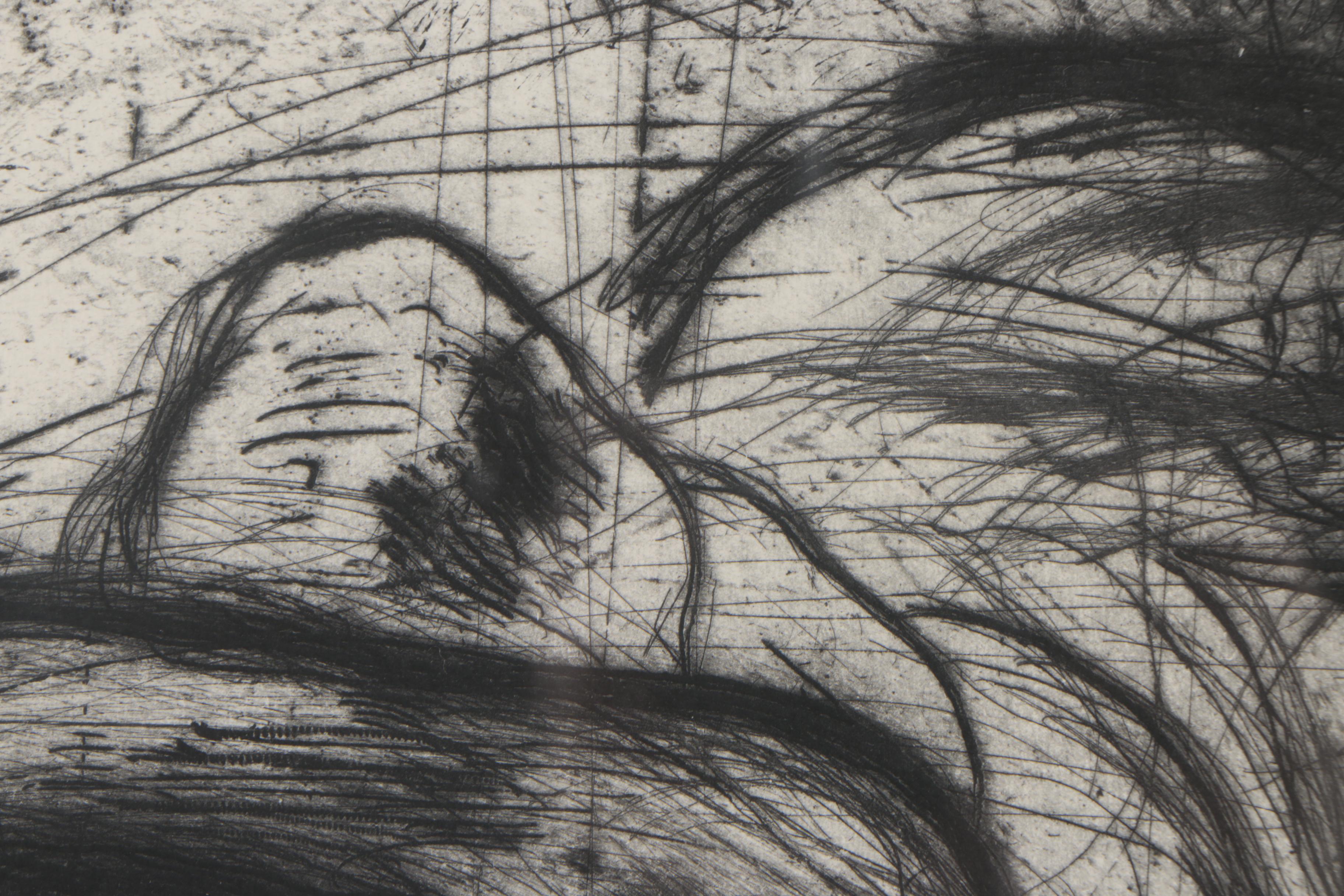 Sylvia Schuster Drypoint Engraving "Legs"