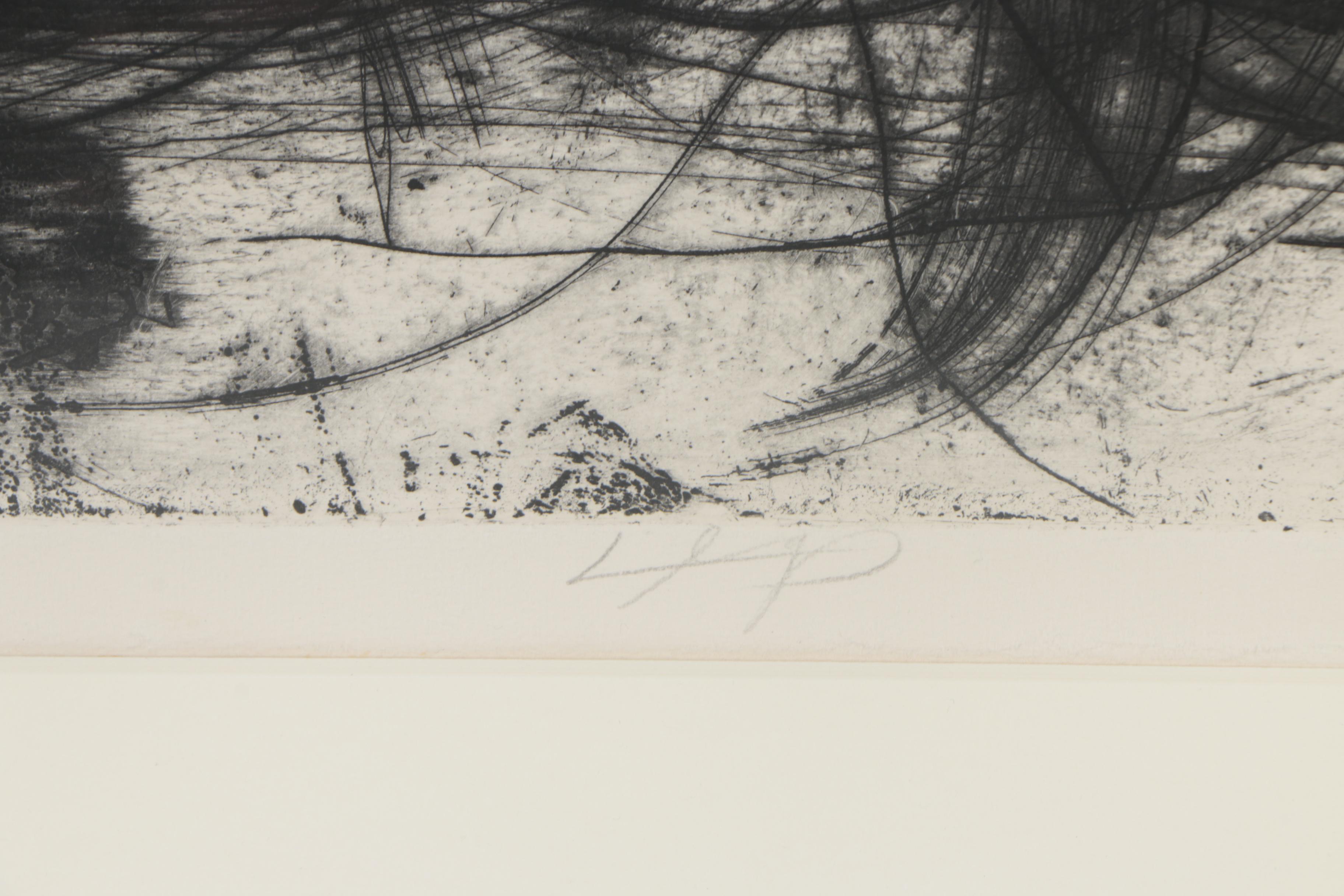 Sylvia Schuster Drypoint Engraving "Legs"