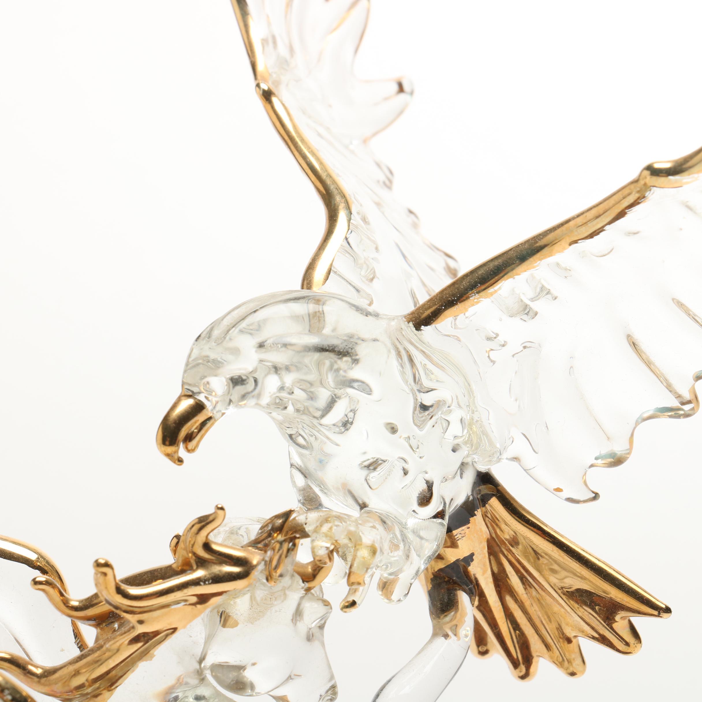 Knotted Burlwood and Glass Decor Figurine