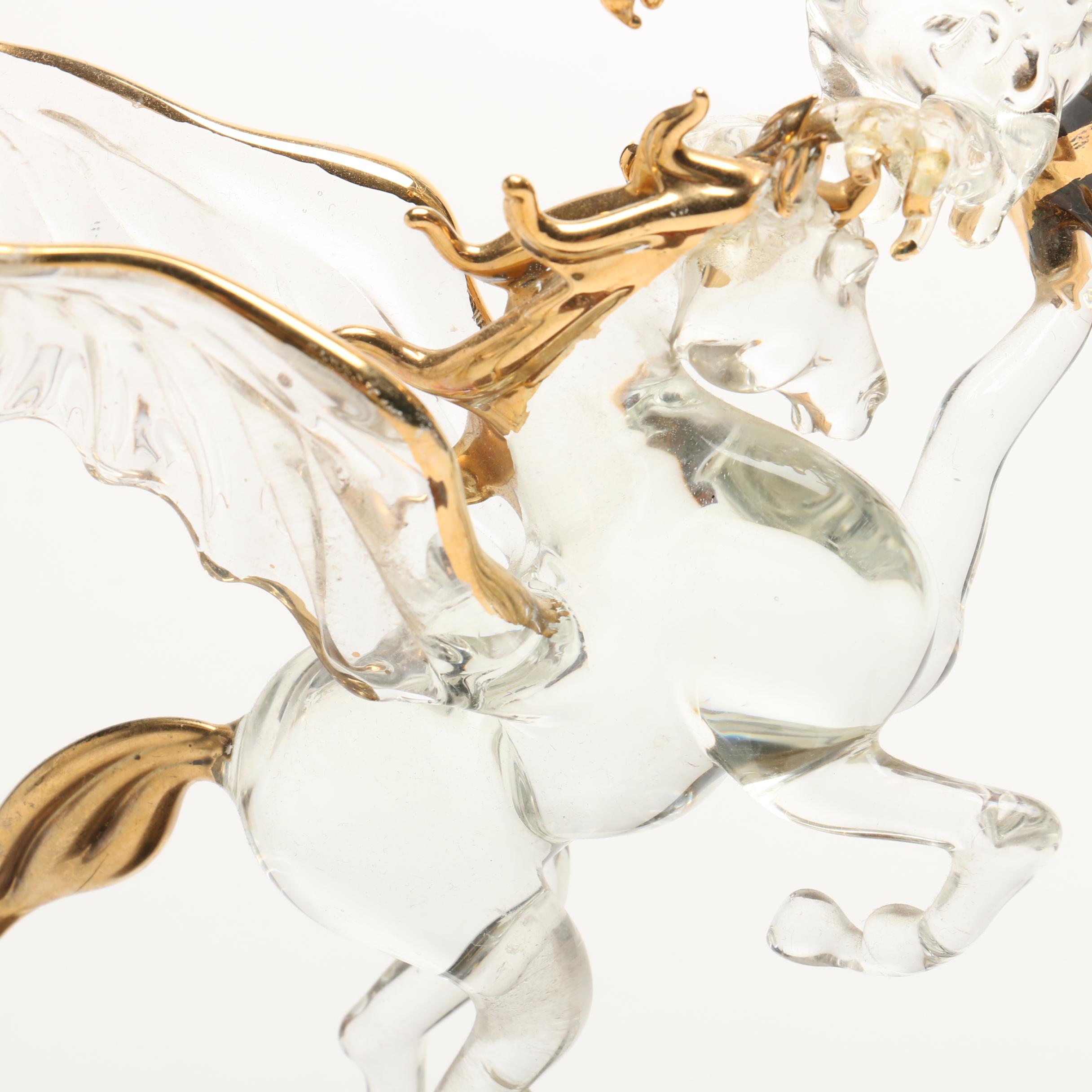 Knotted Burlwood and Glass Decor Figurine