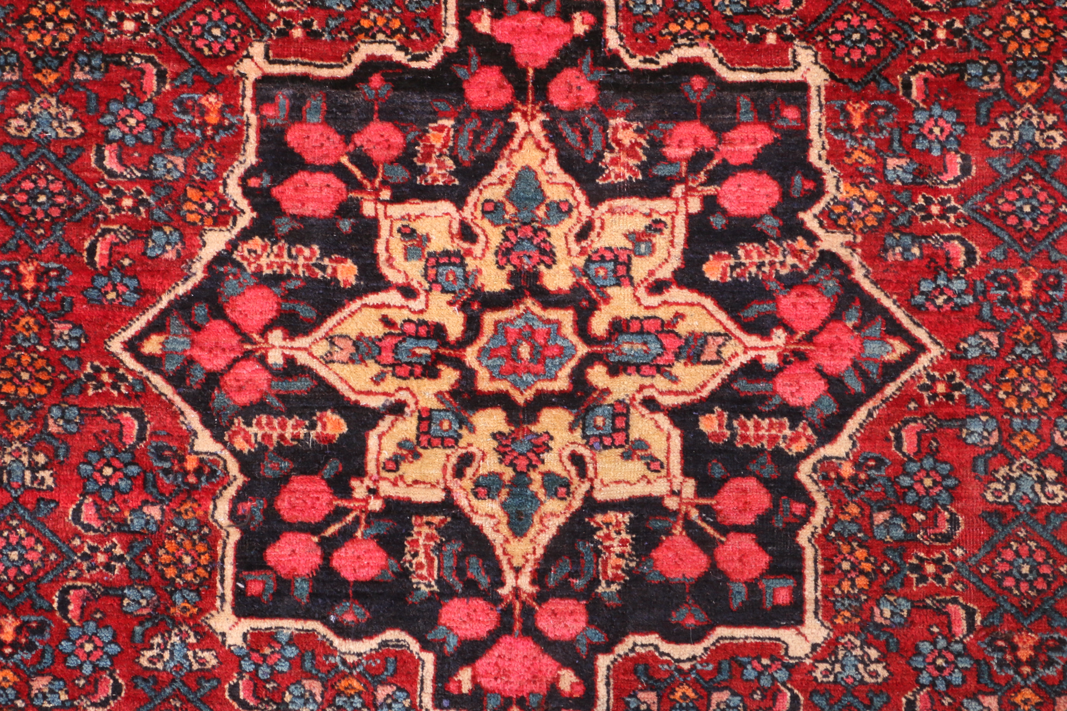 Hand-Knotted Persian Bijar Area Rug