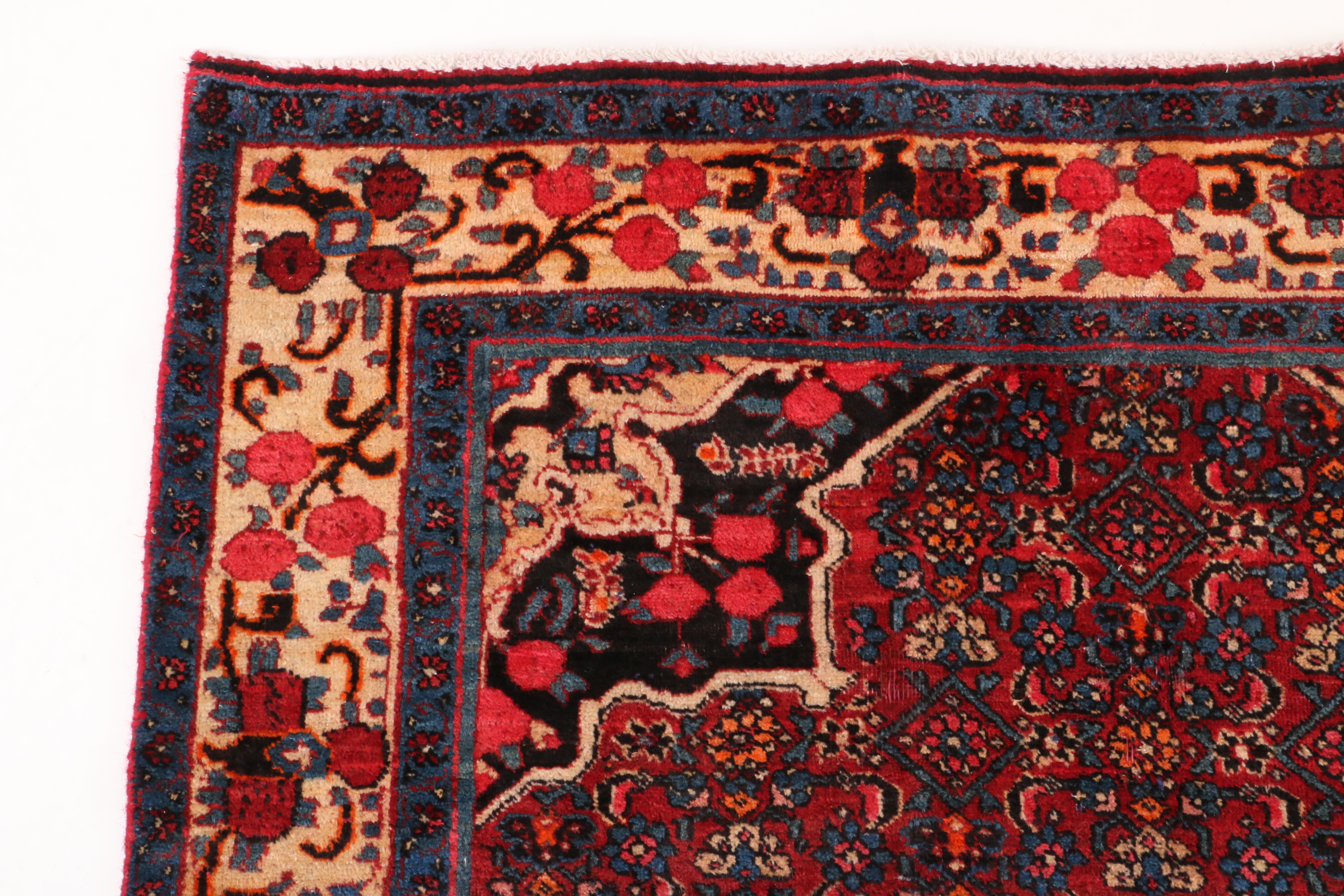 Hand-Knotted Persian Bijar Area Rug