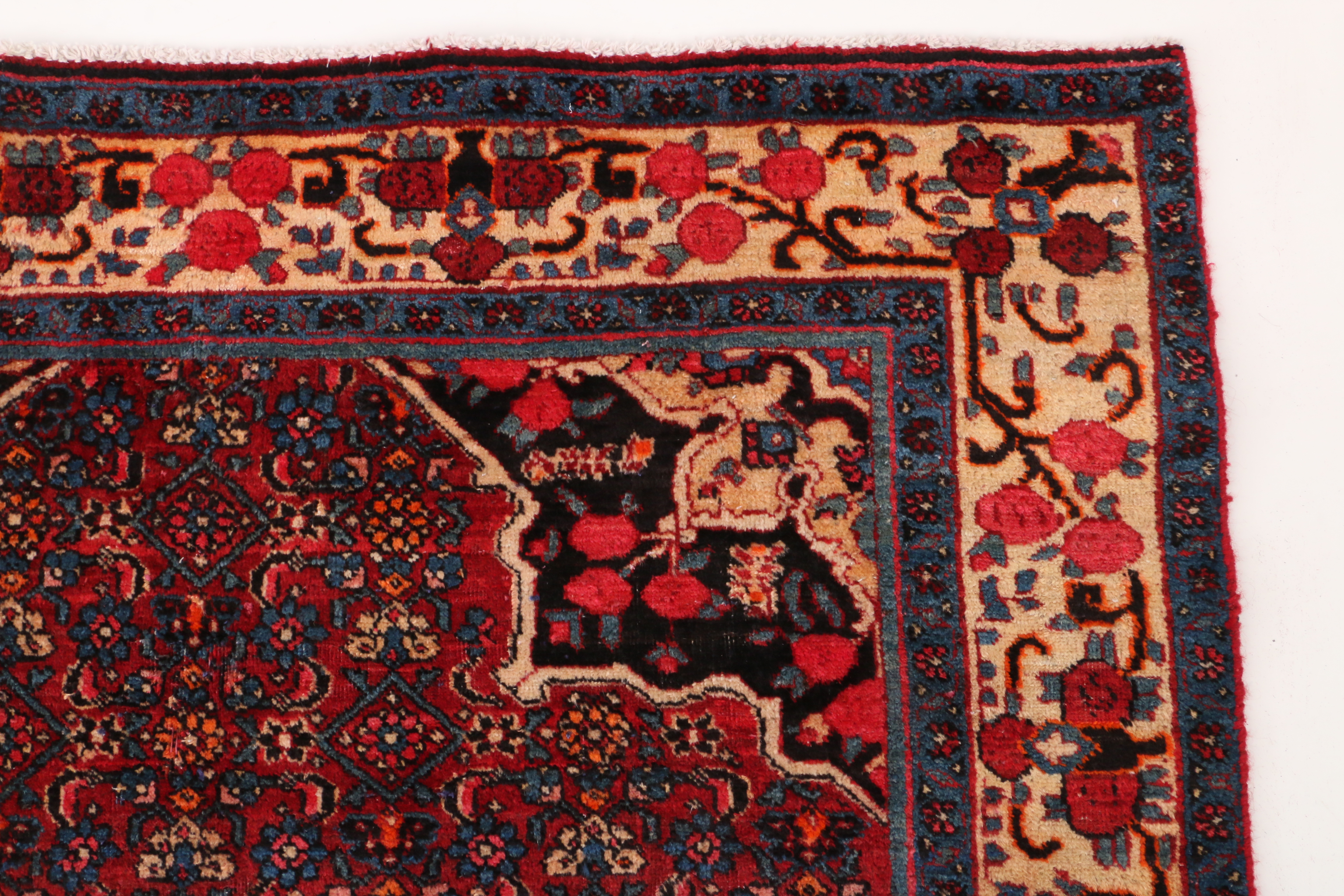 Hand-Knotted Persian Bijar Area Rug