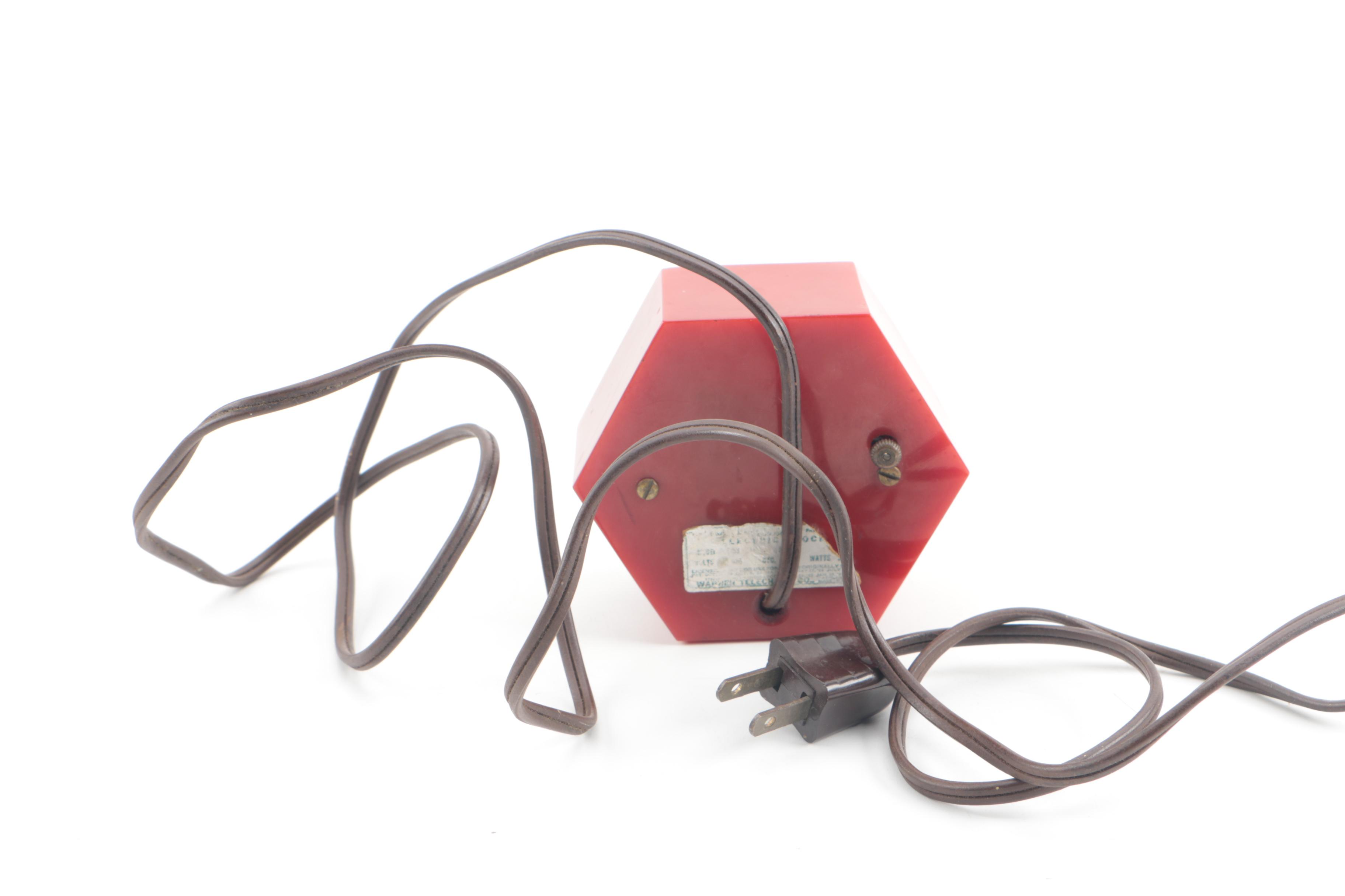 Vintage Bakelite and Telechron and General Electric Shelf Clocks and Timer Clock