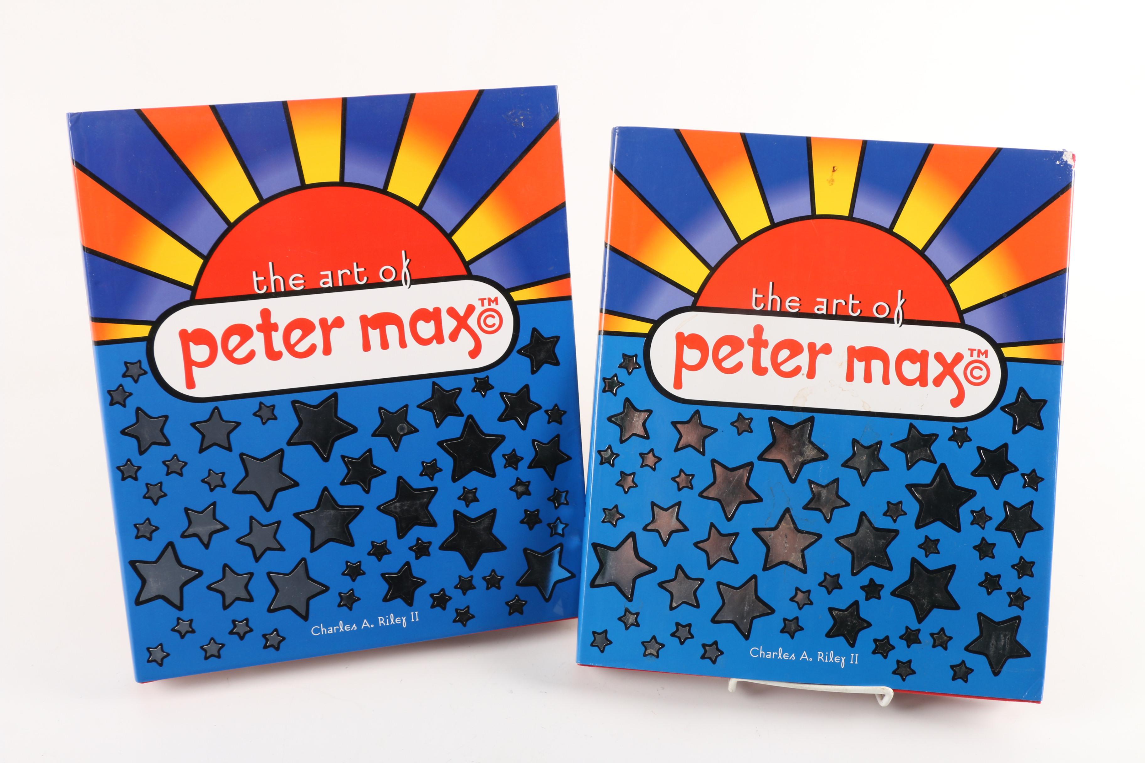 Signed "The Art of Peter Max" Books with Postcard