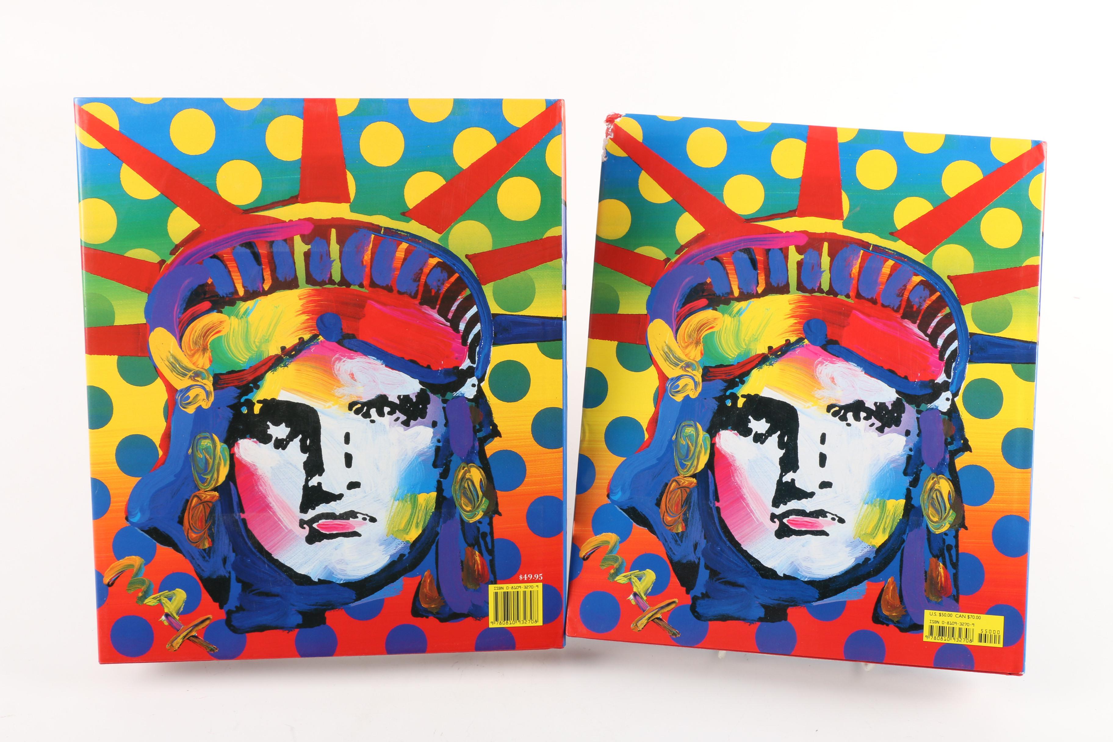 Signed "The Art of Peter Max" Books with Postcard