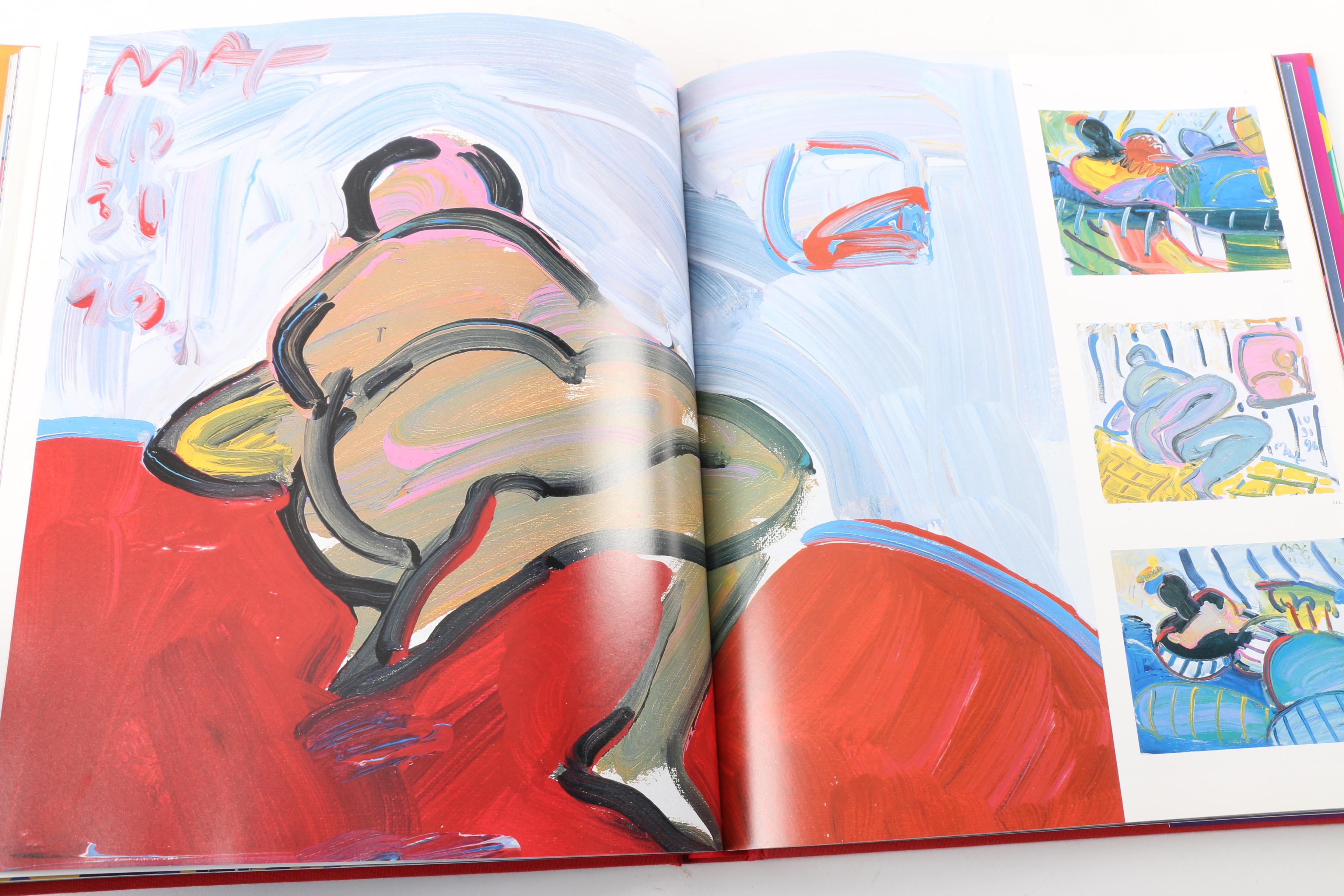 Signed "The Art of Peter Max" Books with Postcard