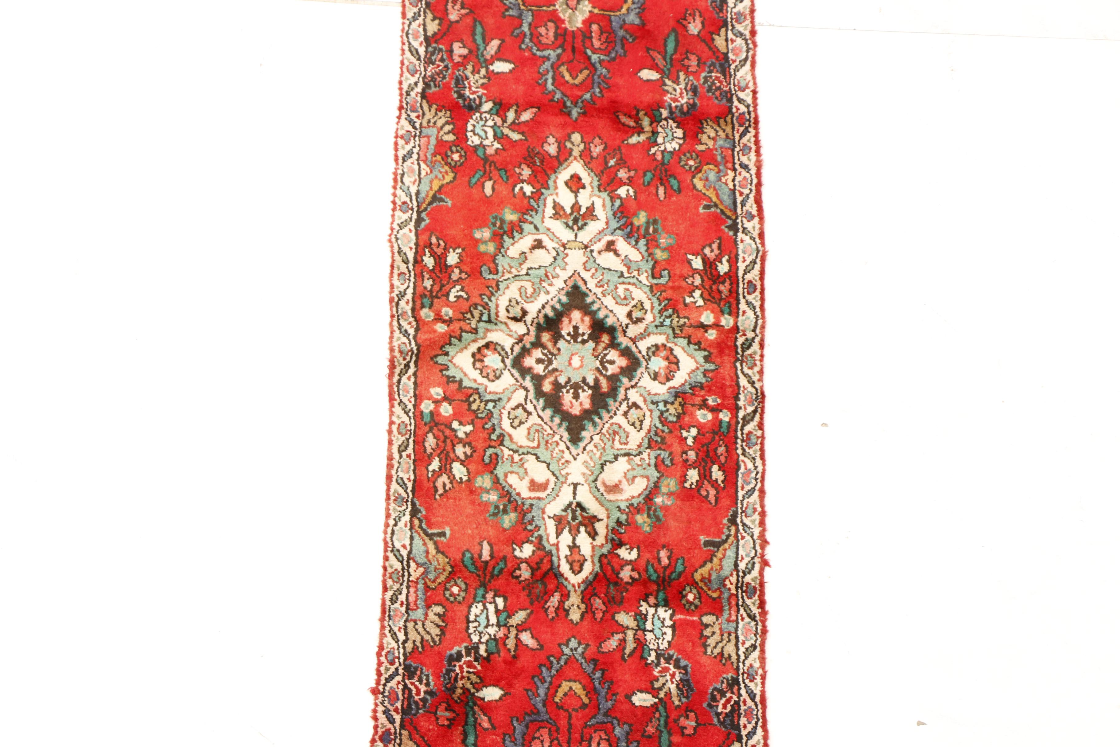 Hand-Knotted Persian Hamadan Carpet Runner