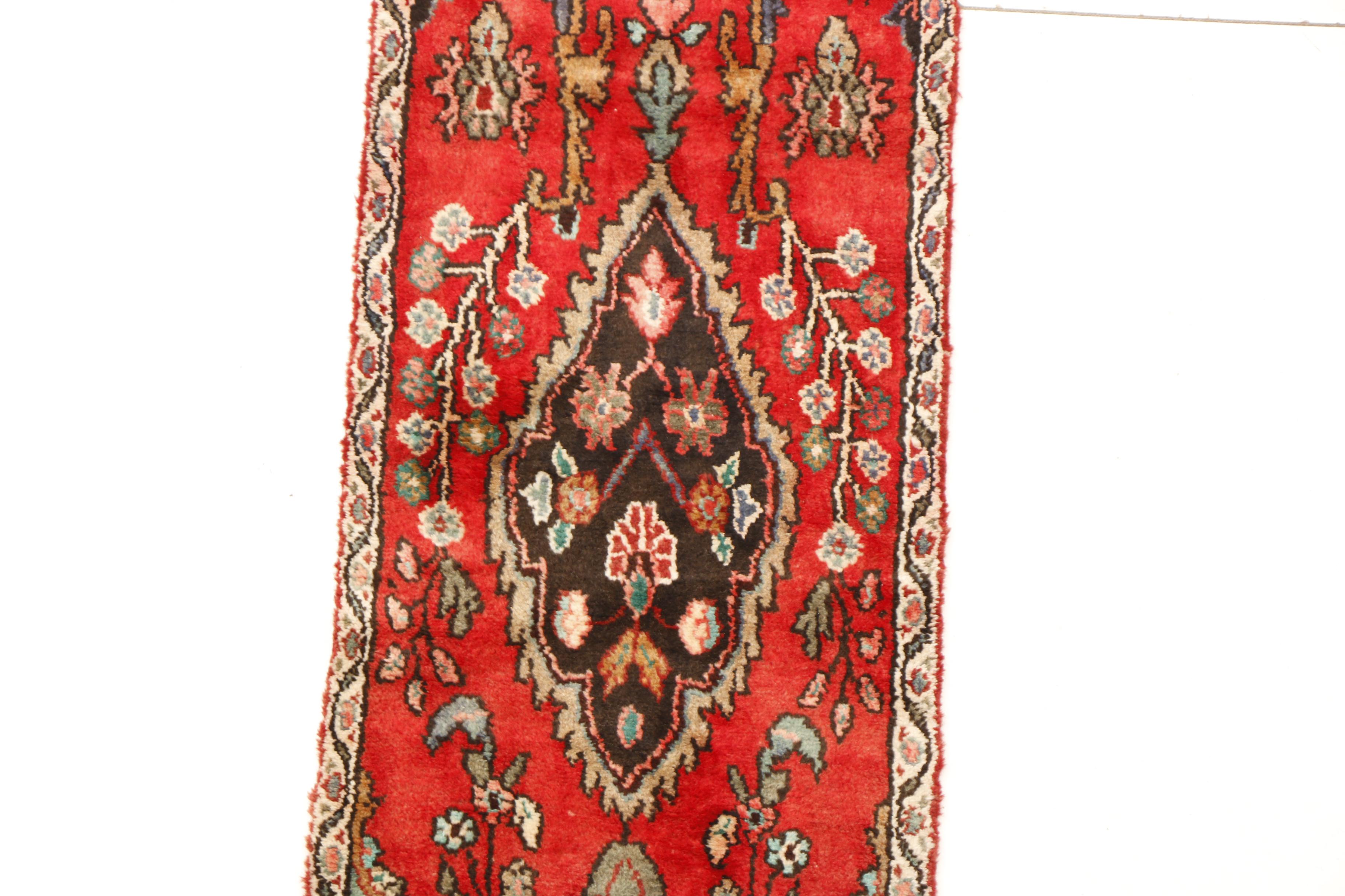 Hand-Knotted Persian Hamadan Carpet Runner