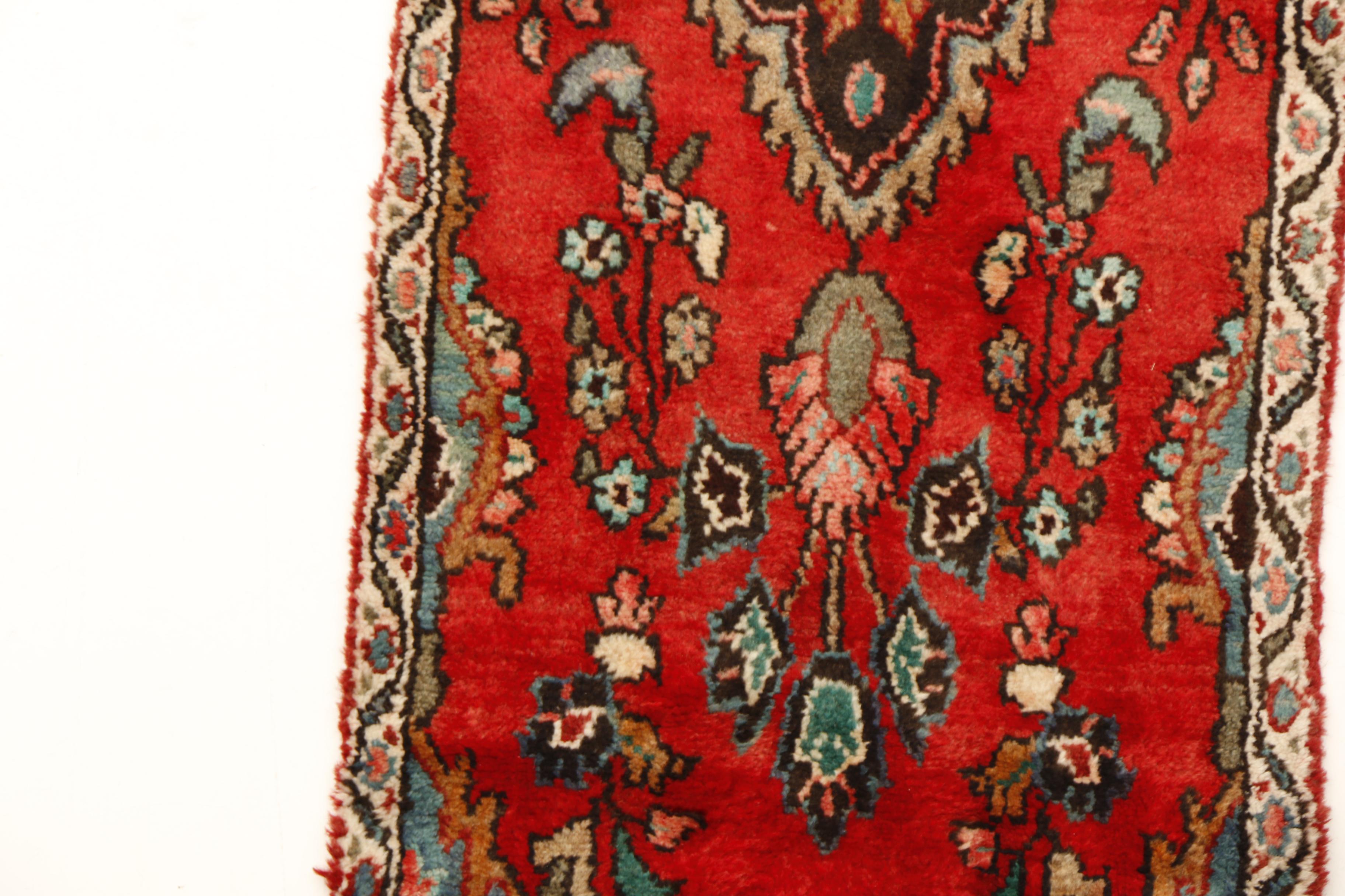 Hand-Knotted Persian Hamadan Carpet Runner