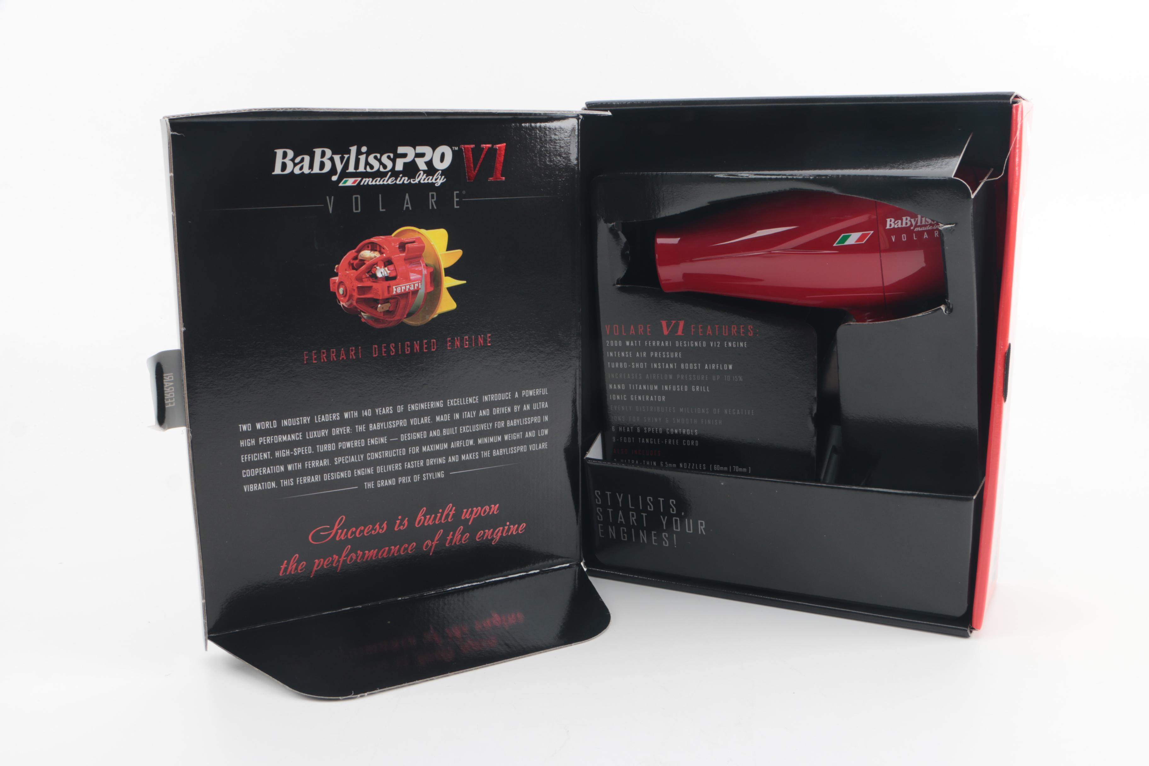 BaByliss Pro Volare V1 Hair Dryer with Ferrari Designed Engine
