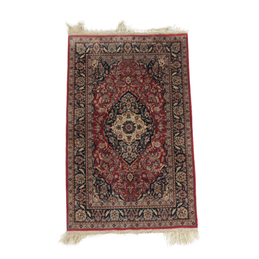Hand-Knotted Indo-Persian Wool with Silk Accent Rug