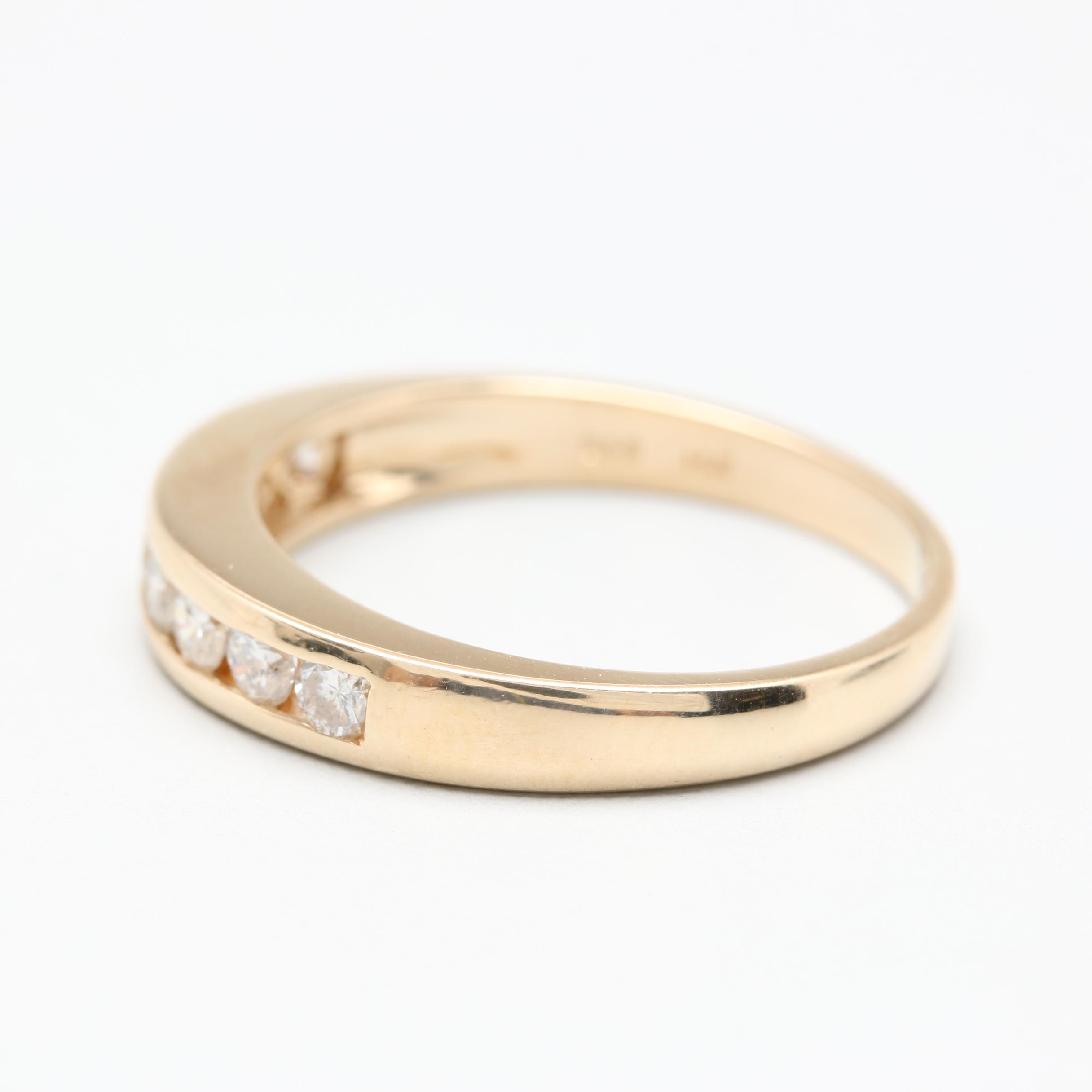 14K Yellow Gold Diamond Ring