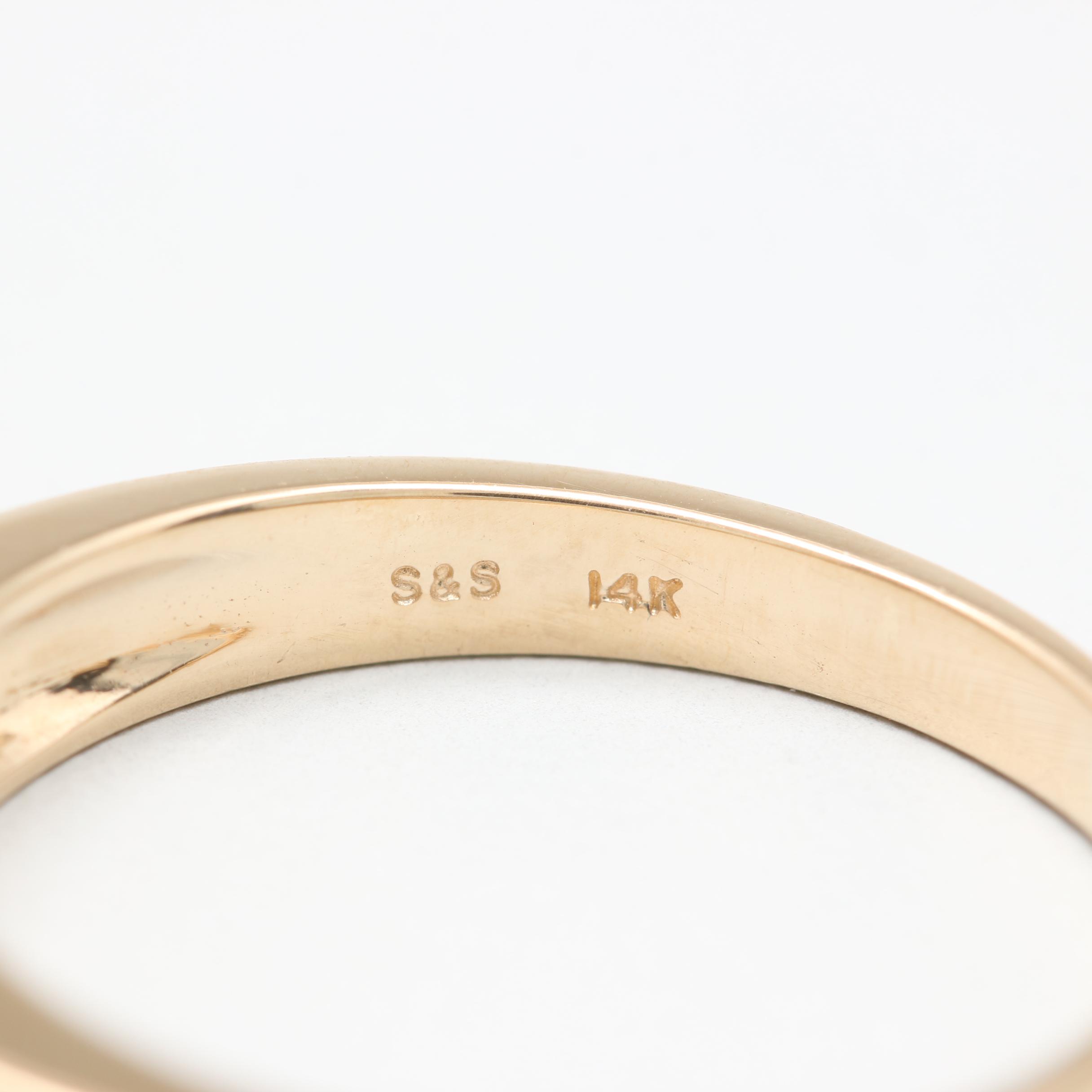 14K Yellow Gold Diamond Ring