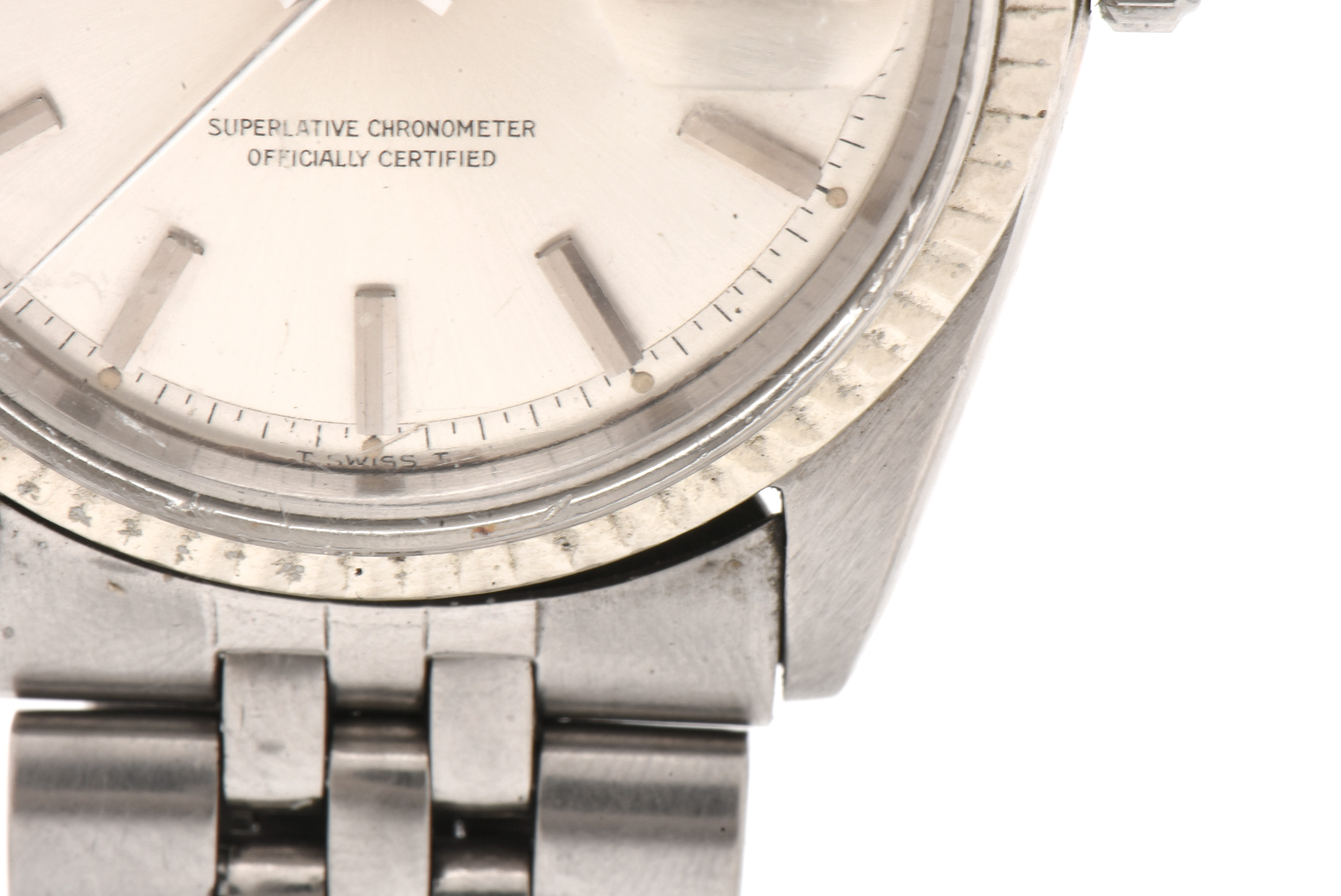 Circa 1967 Rolex Stainless Steel and 14K White Gold Watch