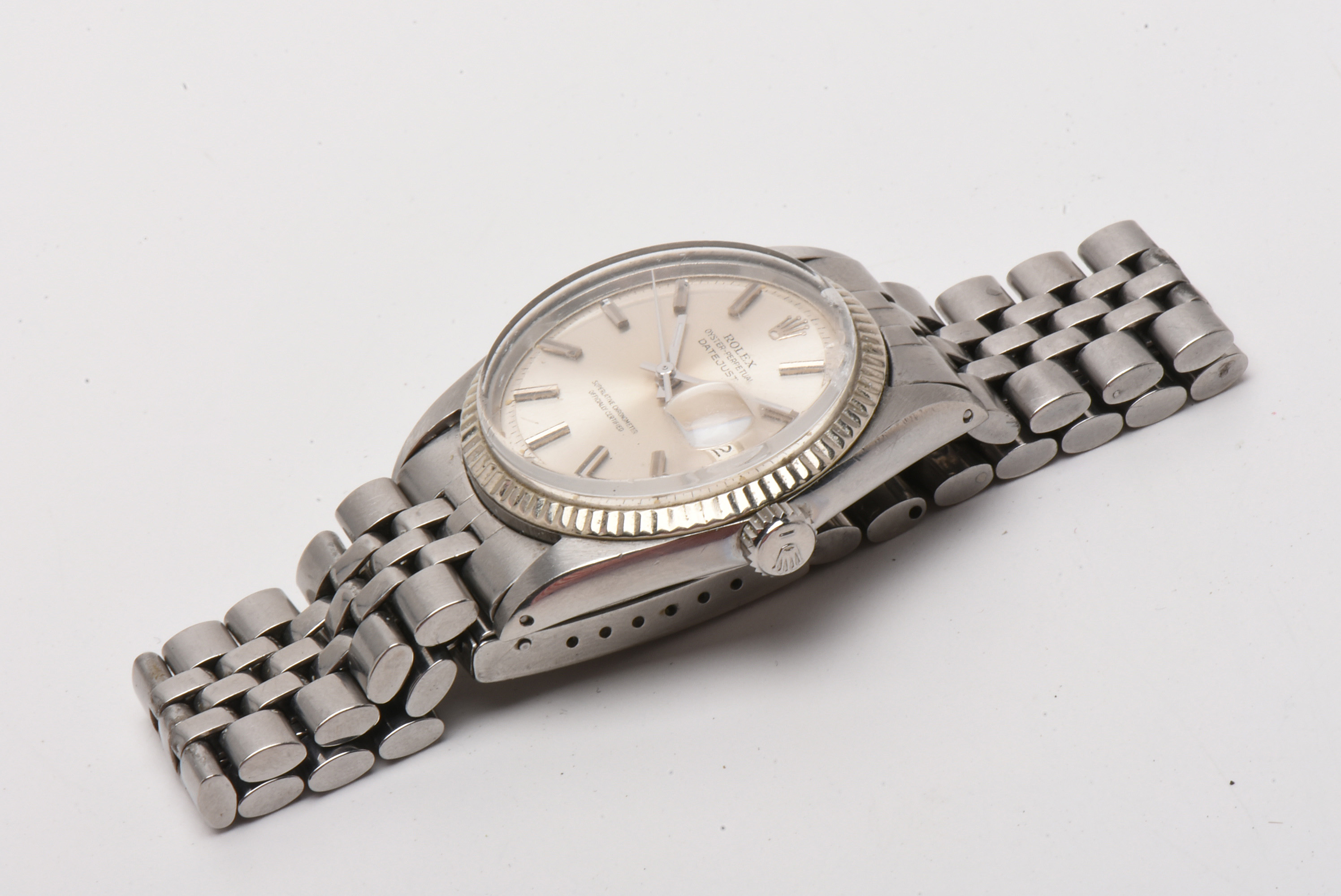 Circa 1967 Rolex Stainless Steel and 14K White Gold Watch
