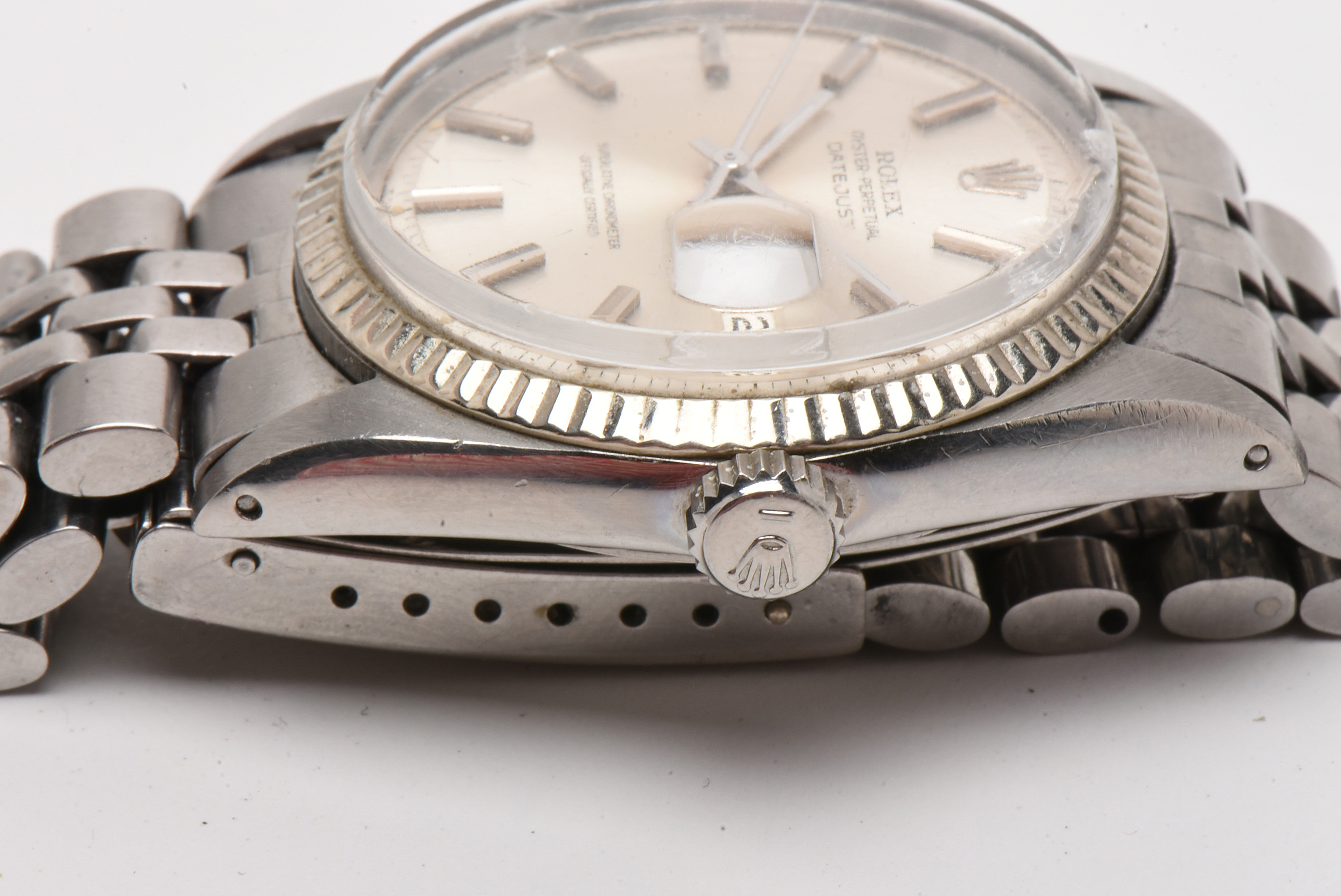 Circa 1967 Rolex Stainless Steel and 14K White Gold Watch