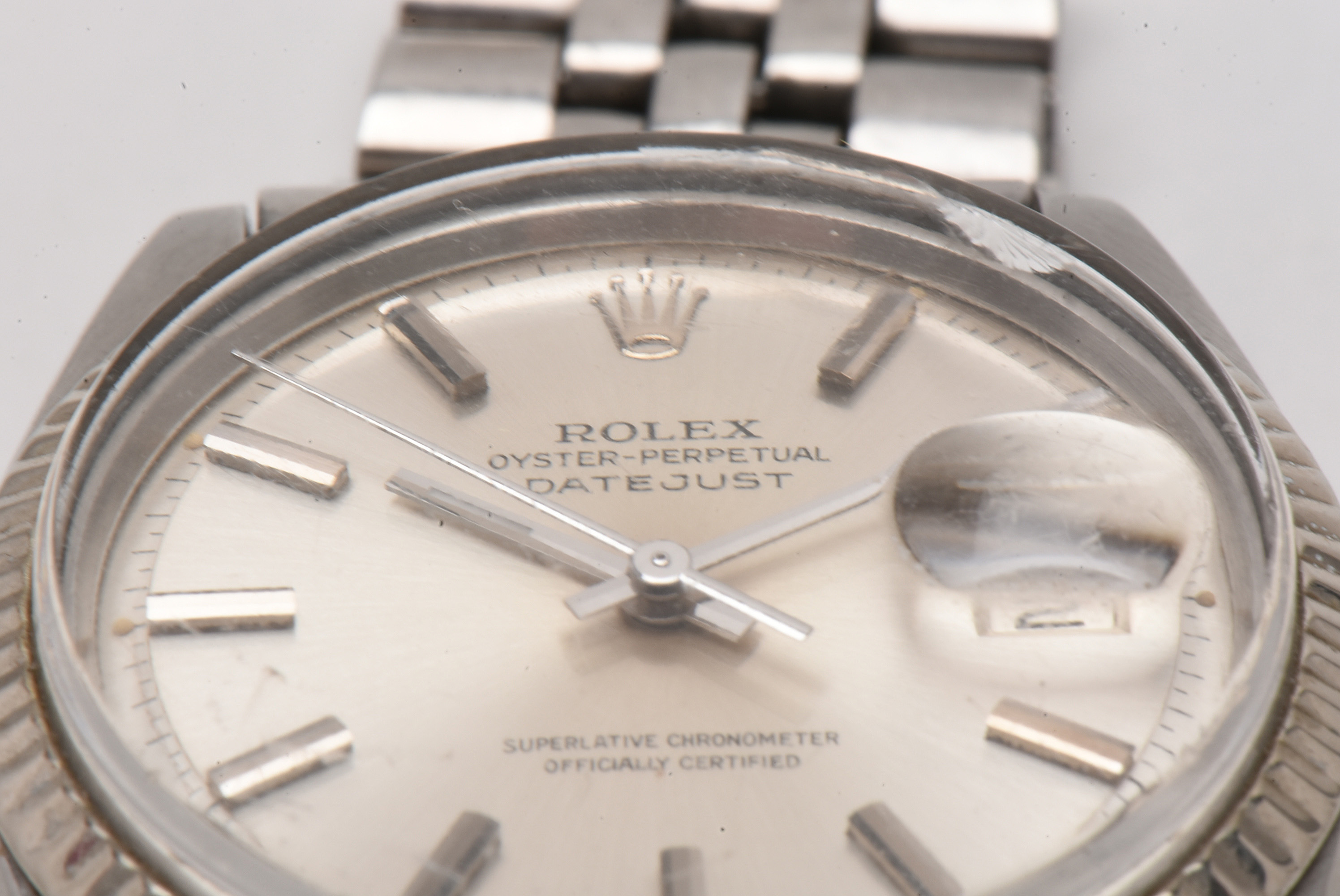 Circa 1967 Rolex Stainless Steel and 14K White Gold Watch