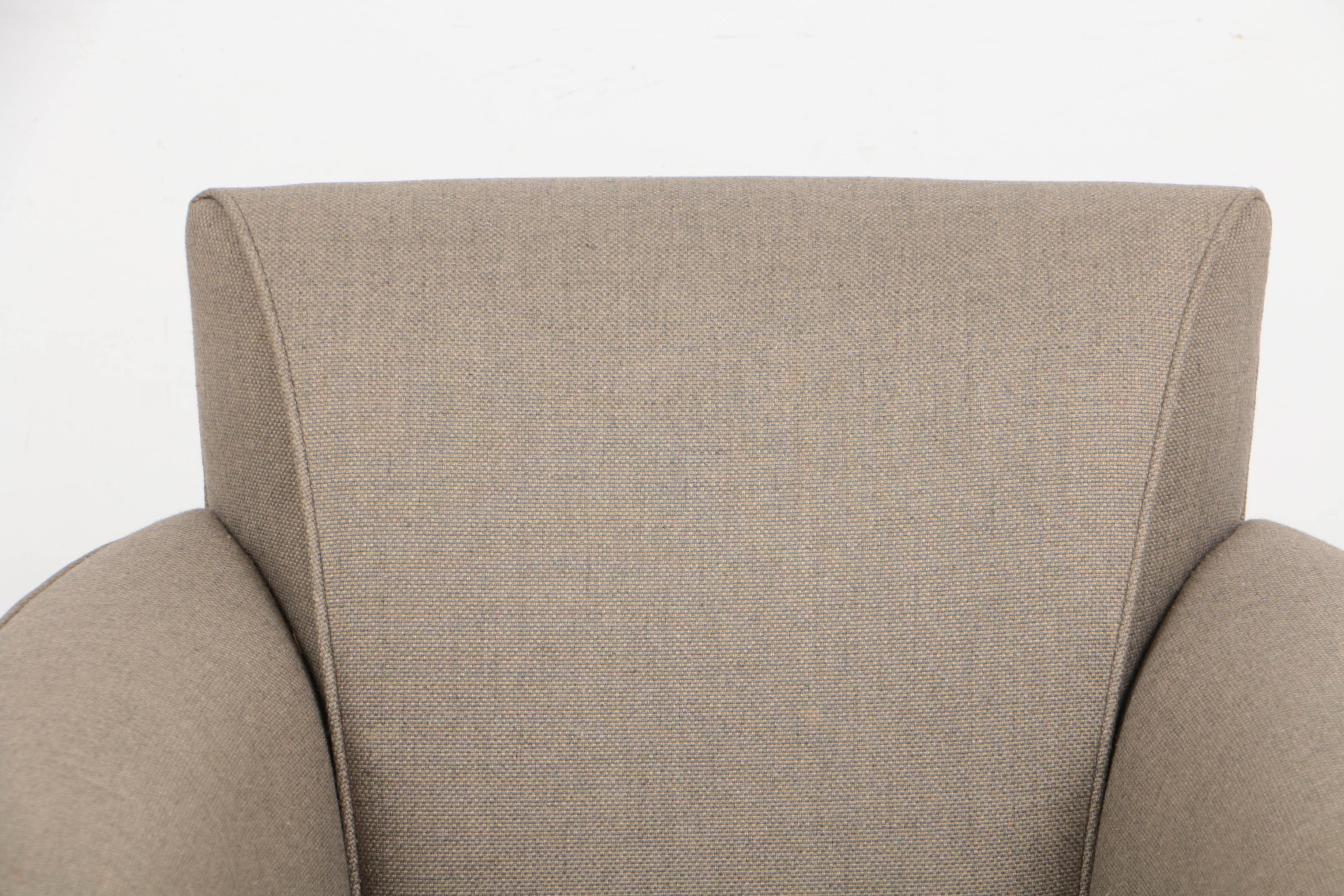 Pair of Donghia "Noble" Swivel Chairs and Ottoman