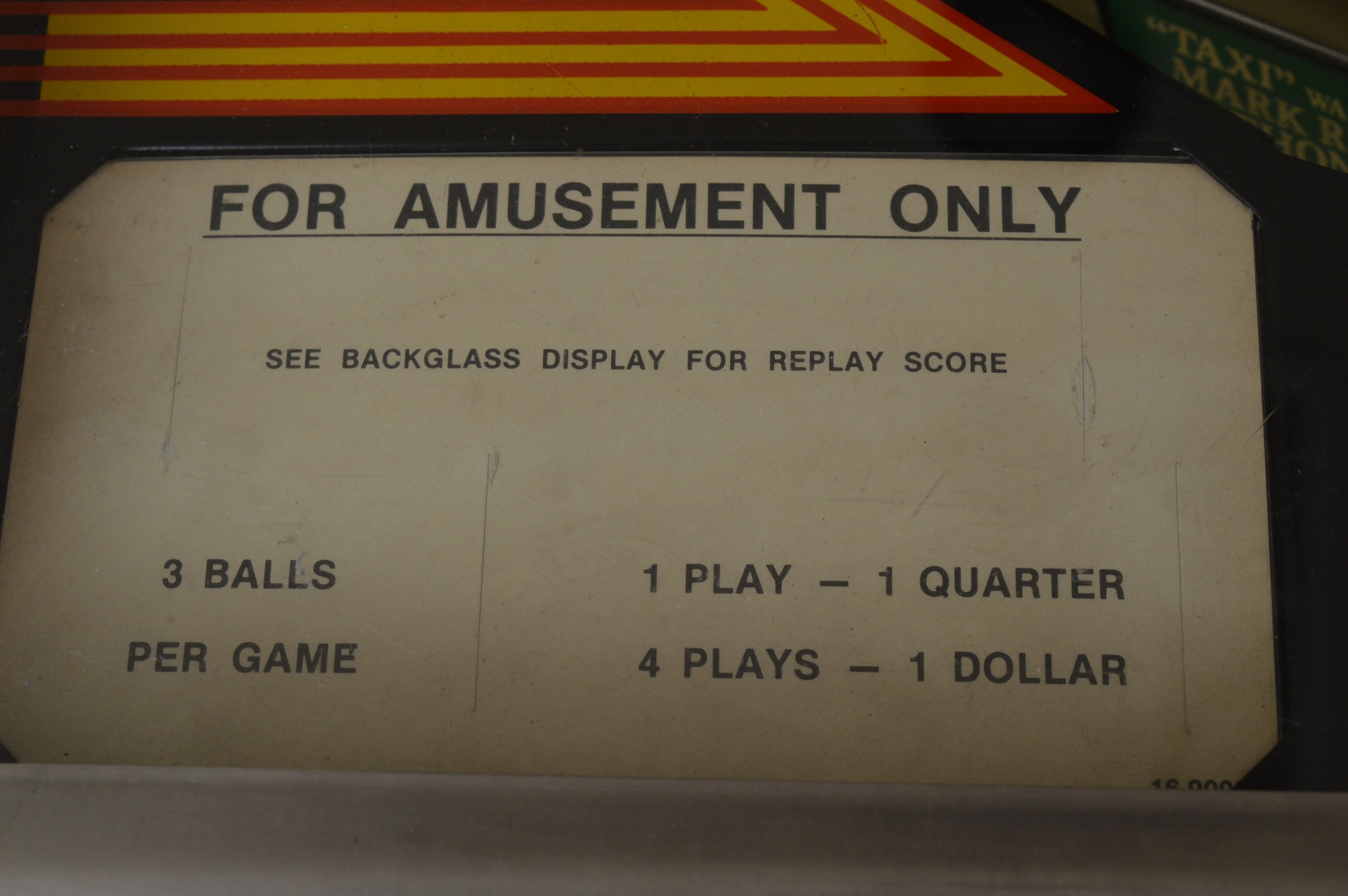 Retro 1988 Williams "Taxi" Pinball Machine