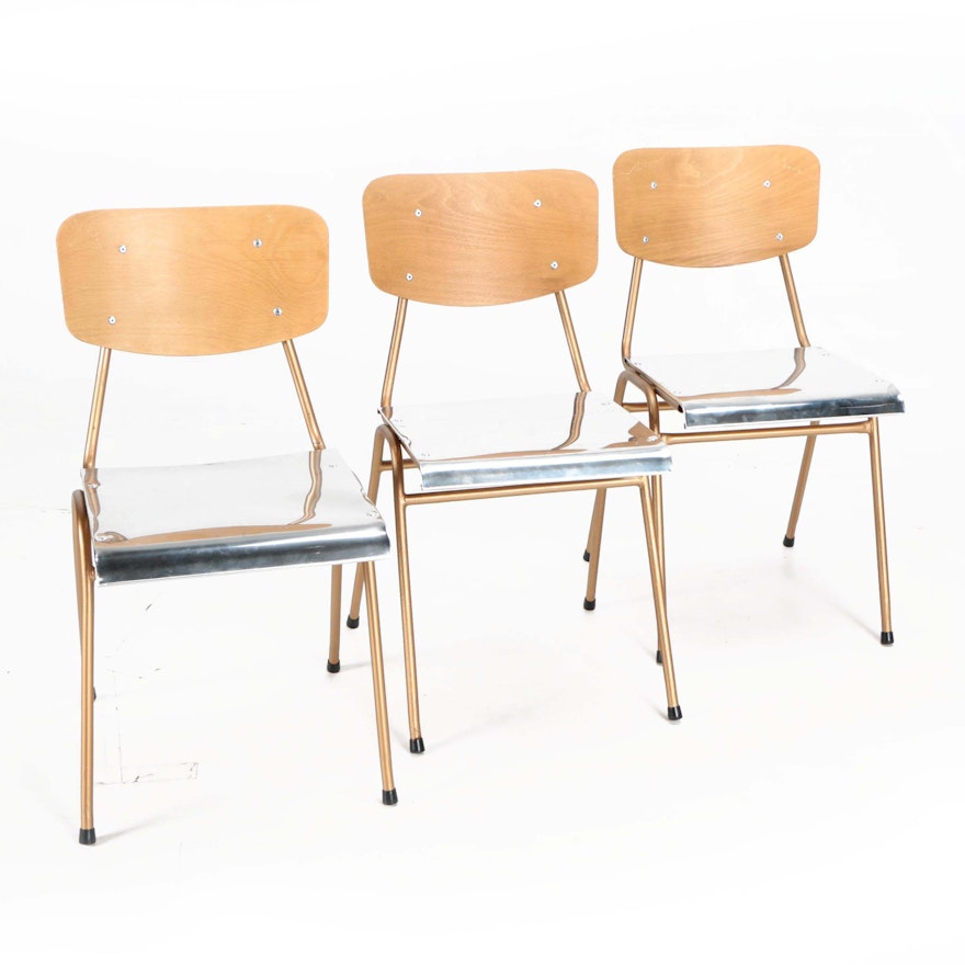Mid Century Modern Style Stackable School Chairs