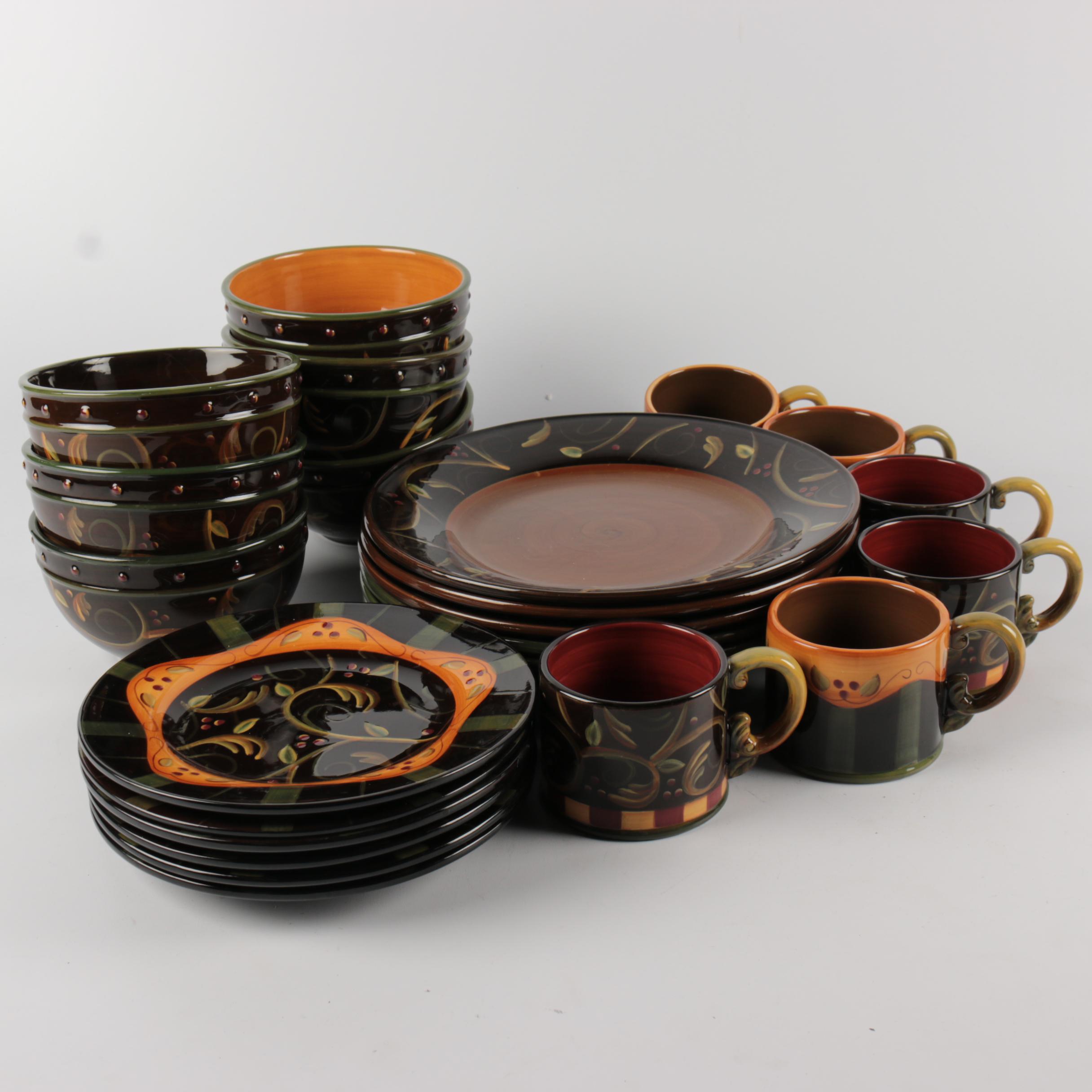 Deb Hrabik for Demdaco "Chocolate Berries" Dinnerware
