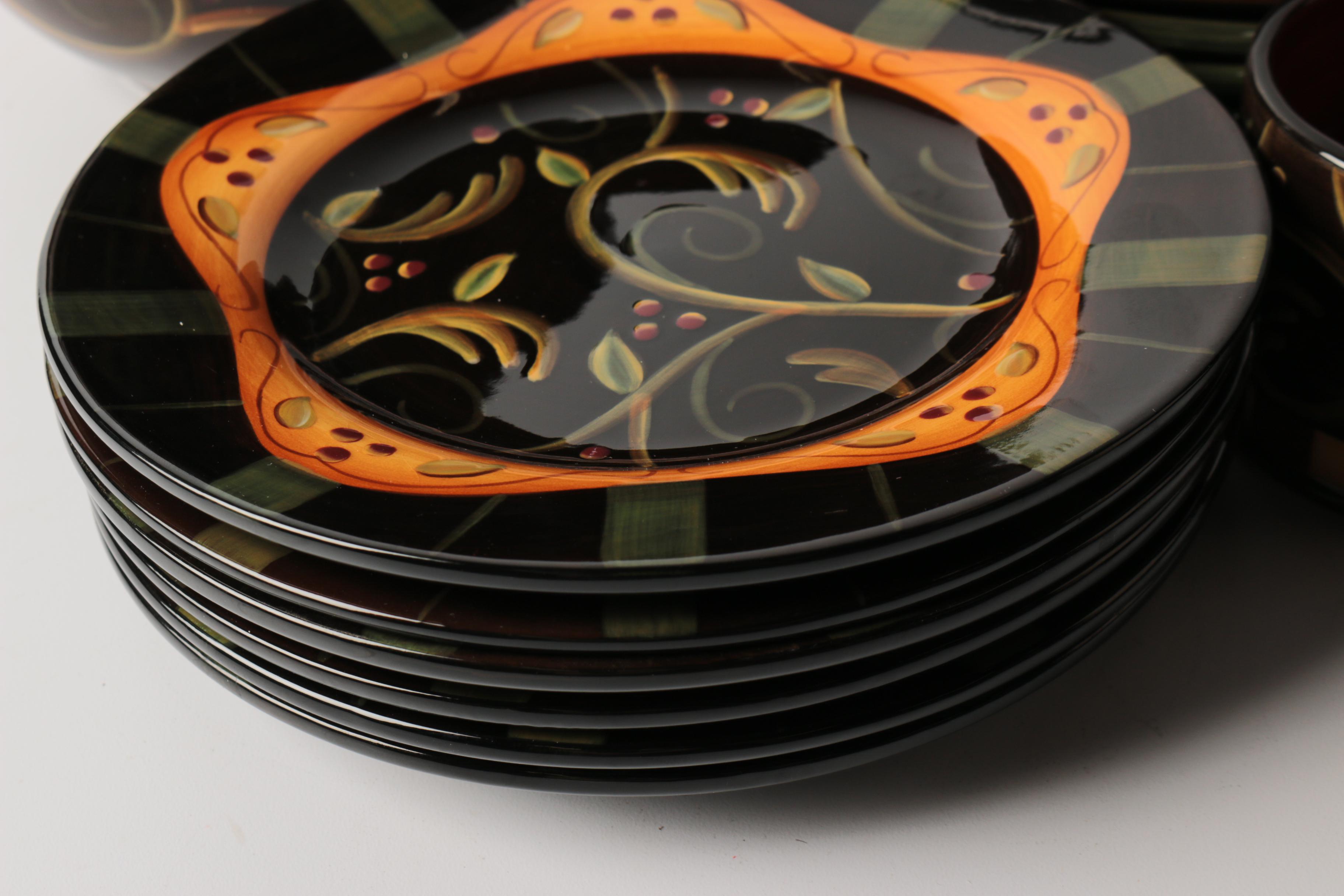 Deb Hrabik for Demdaco "Chocolate Berries" Dinnerware