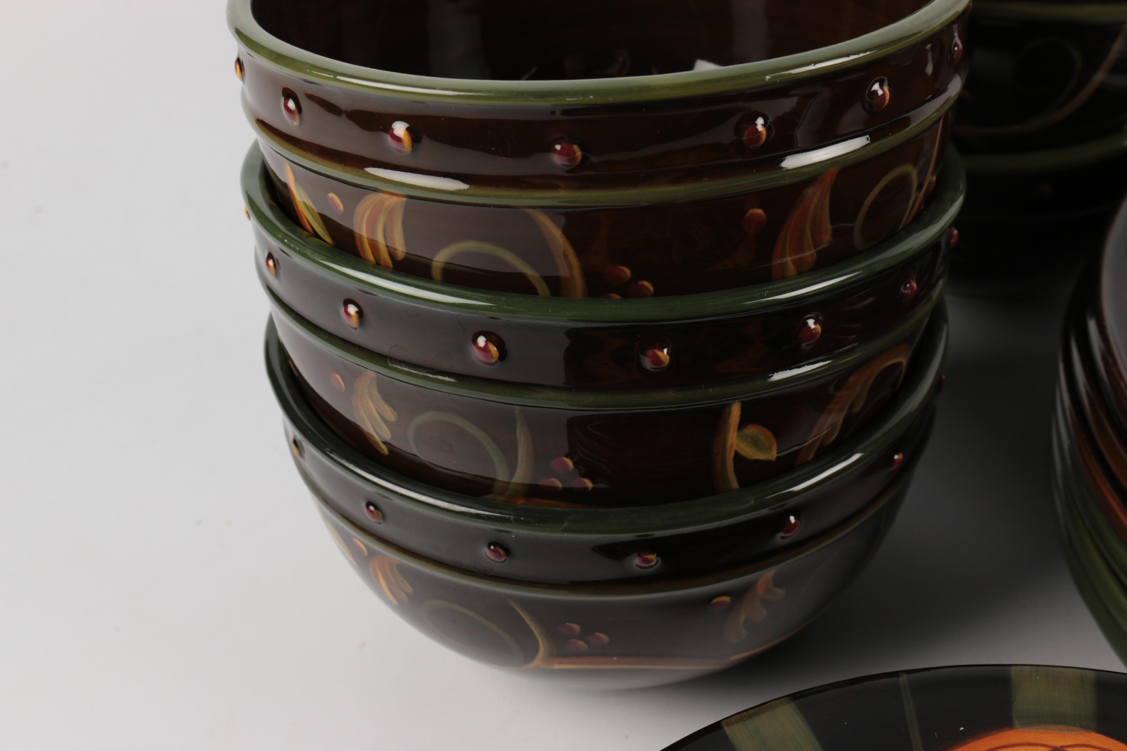 Deb Hrabik for Demdaco "Chocolate Berries" Dinnerware