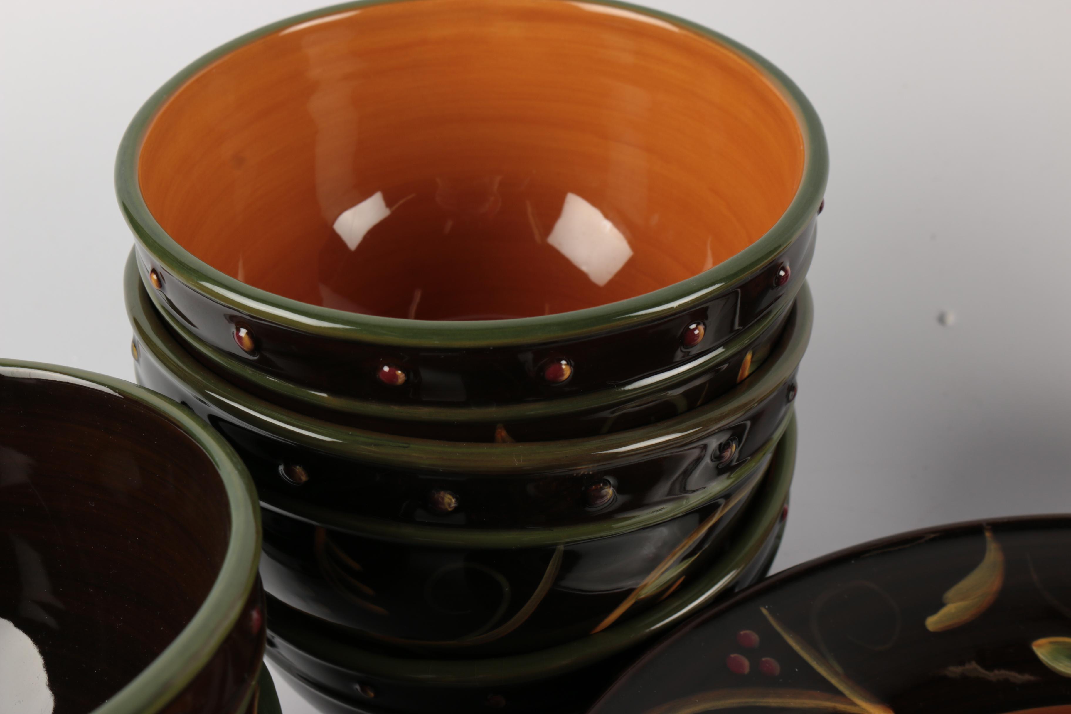 Deb Hrabik for Demdaco "Chocolate Berries" Dinnerware