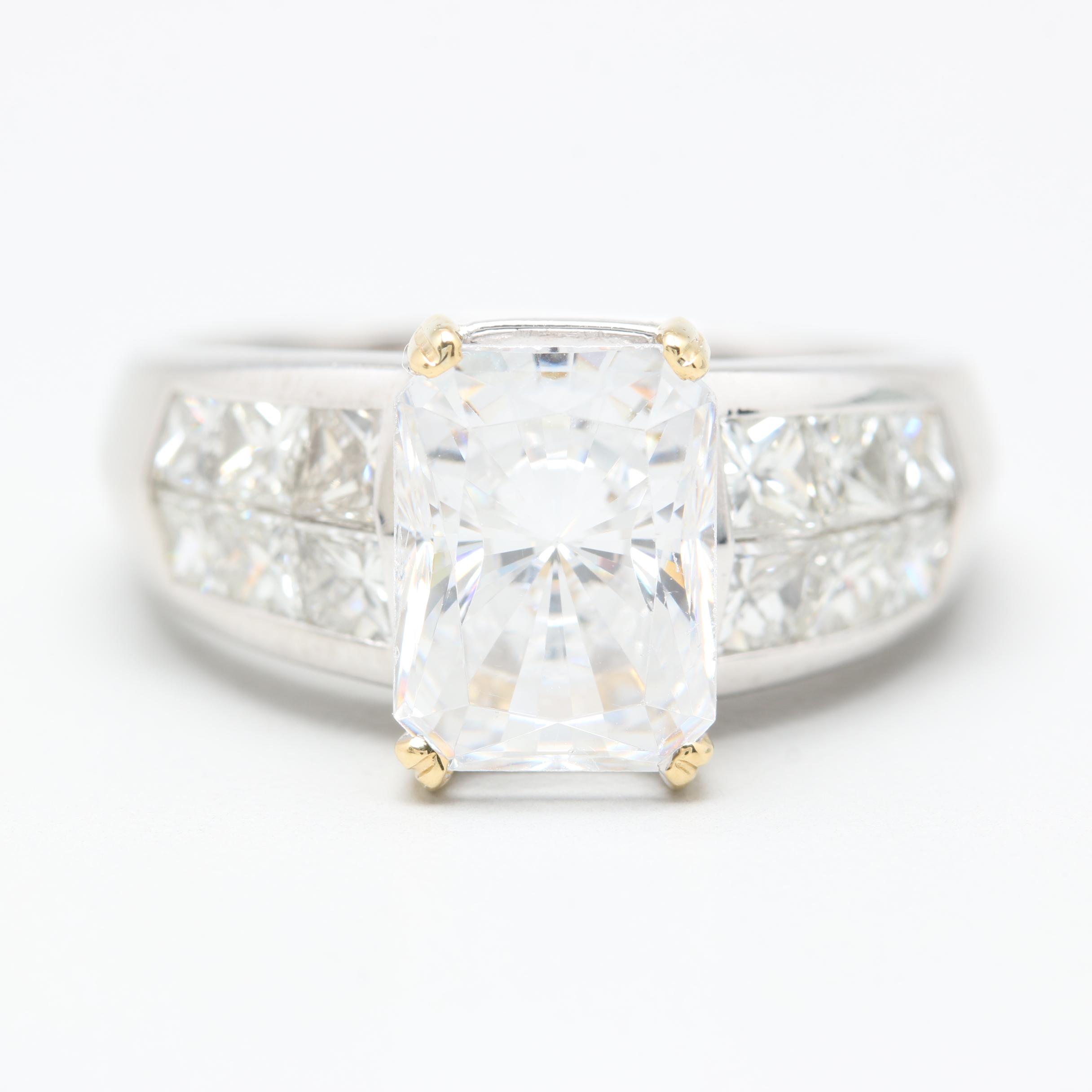 Platinum and 18K White Gold 1.25 CTW Diamond Semi Mount Ring